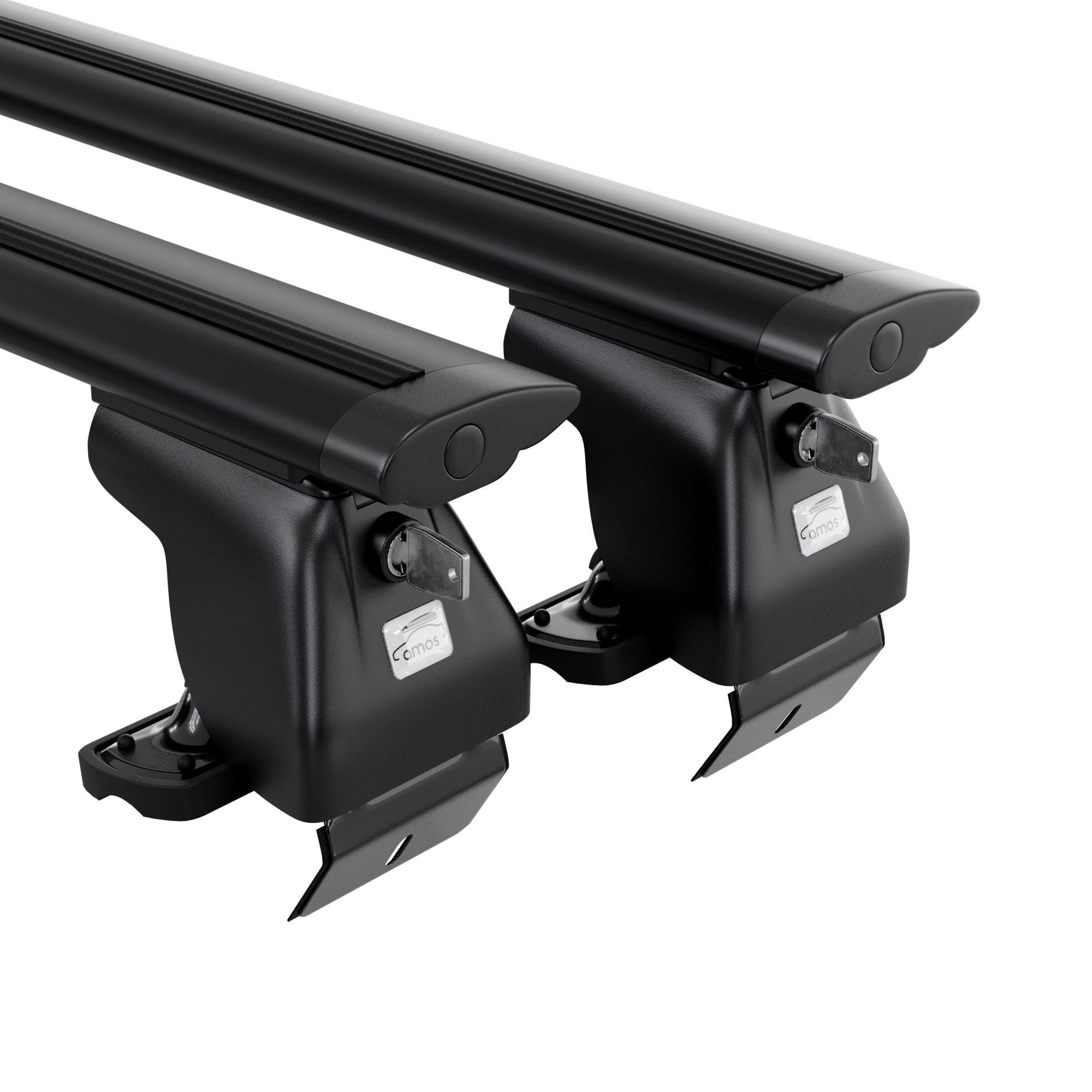 Bagażnik bazowy AMOS Dromader D6 Dynamic Black 1,3 m z zamkiem na aucie
