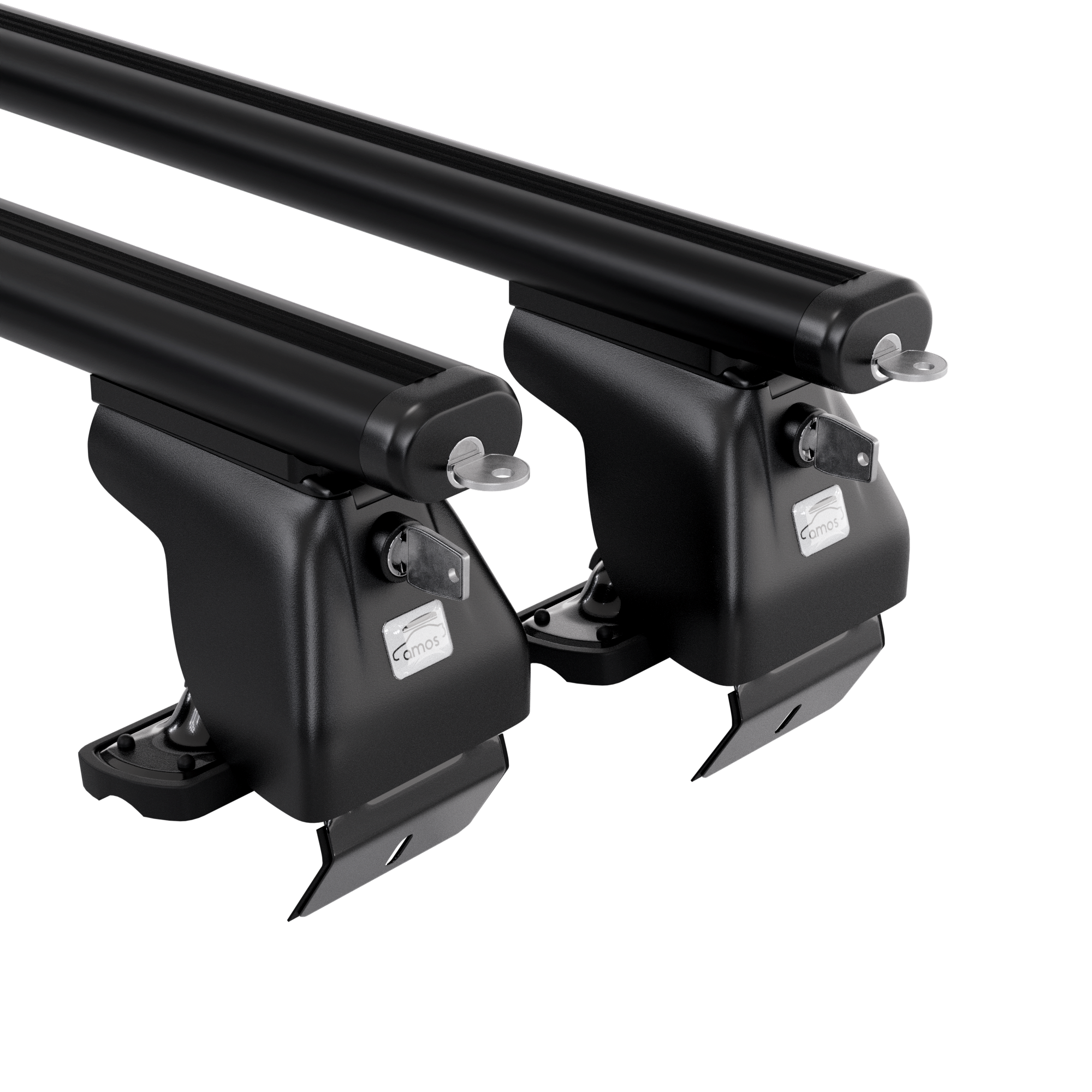 Bagażnik bazowy AMOS Dromader D6 Aero Black 1,4 m z zamkiem na aucie
