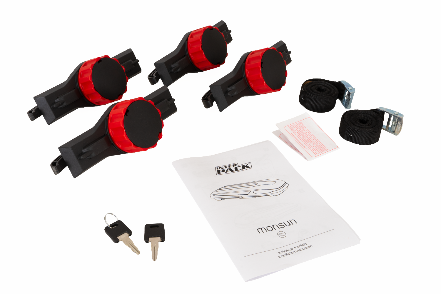 Box dachowy Inter Pack Monsun M czarny mat — ujęcie produktowe boxa na białym tle