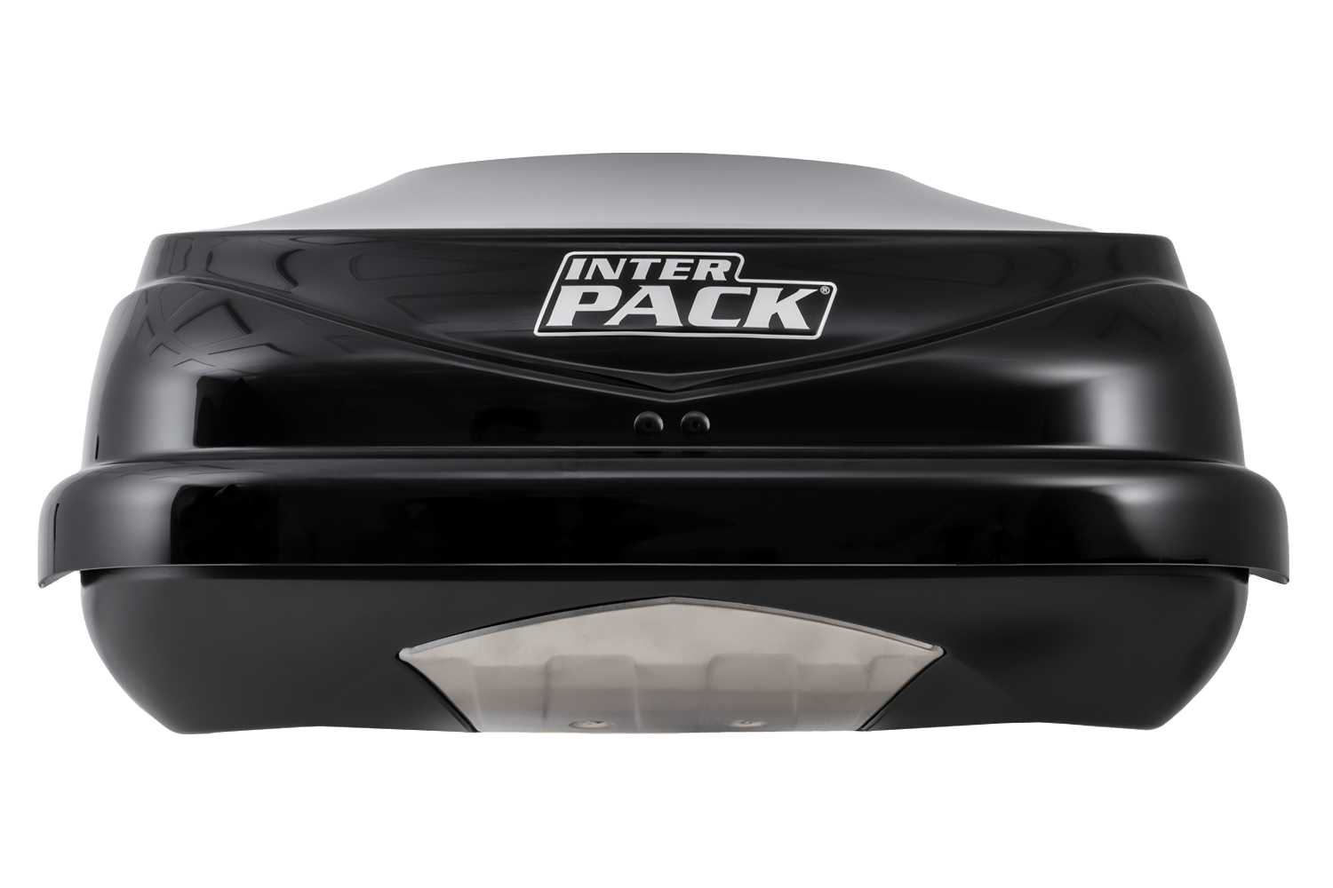 Box dachowy Inter Pack Zenith 6.6 czarny metalik — detal szybkozłącza Premium Fit na belce bagażnika