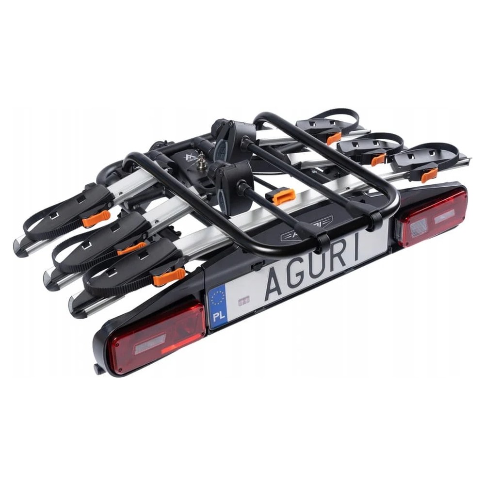 Aguri Active Bike PRO 3 srebrny – widok z tyłu, miejsce na tablicę i lampy tylne - Sklep motozebra