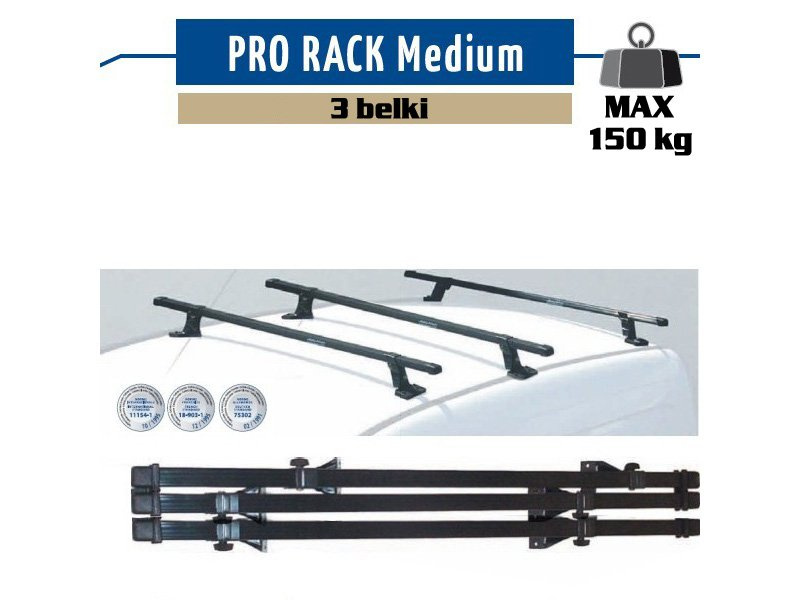 Bagażnik dachowy Mont Blanc Pro Rack 312 Opel Vivaro II 2015- Renault Trafic III 2015-