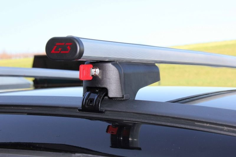Bagażnik dachowy G3 CL 60.130 uniwersalny na relingi tradycyjne i zintegrowane aluminiowy – ujęcie 2 - Sklep motozebra
