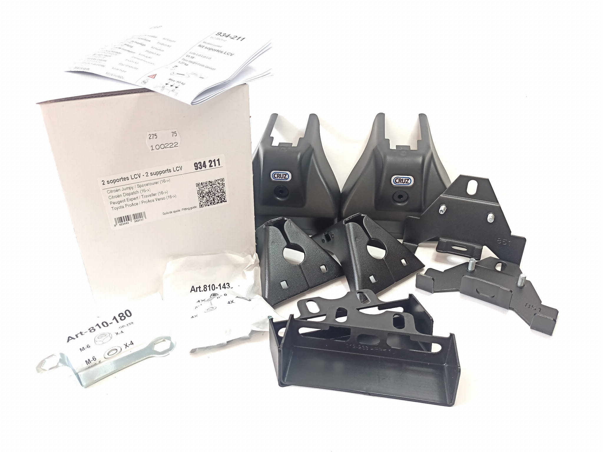 Kit CRUZ 934-211 — Fiat Scudo III (od 2022), Opel Vivaro III (od 2019), Opel Zafira Life (od 2019) i 5 innych — zastosowanie