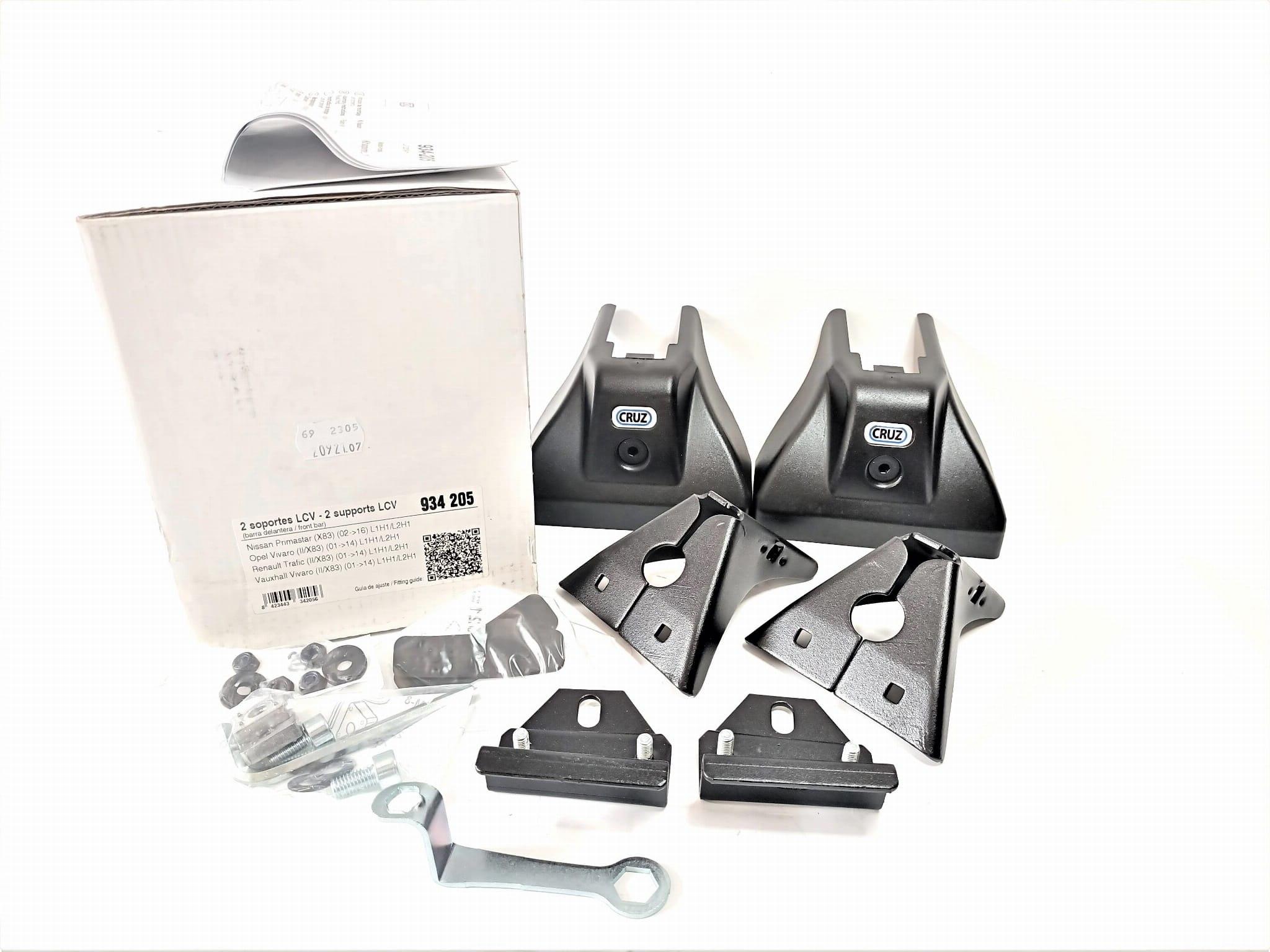 Kit CRUZ 934-205 — Komplet mocowań przednich 2 szt. Primastar - Vivaro/Trafic (01-14) H1 — zastosowanie
