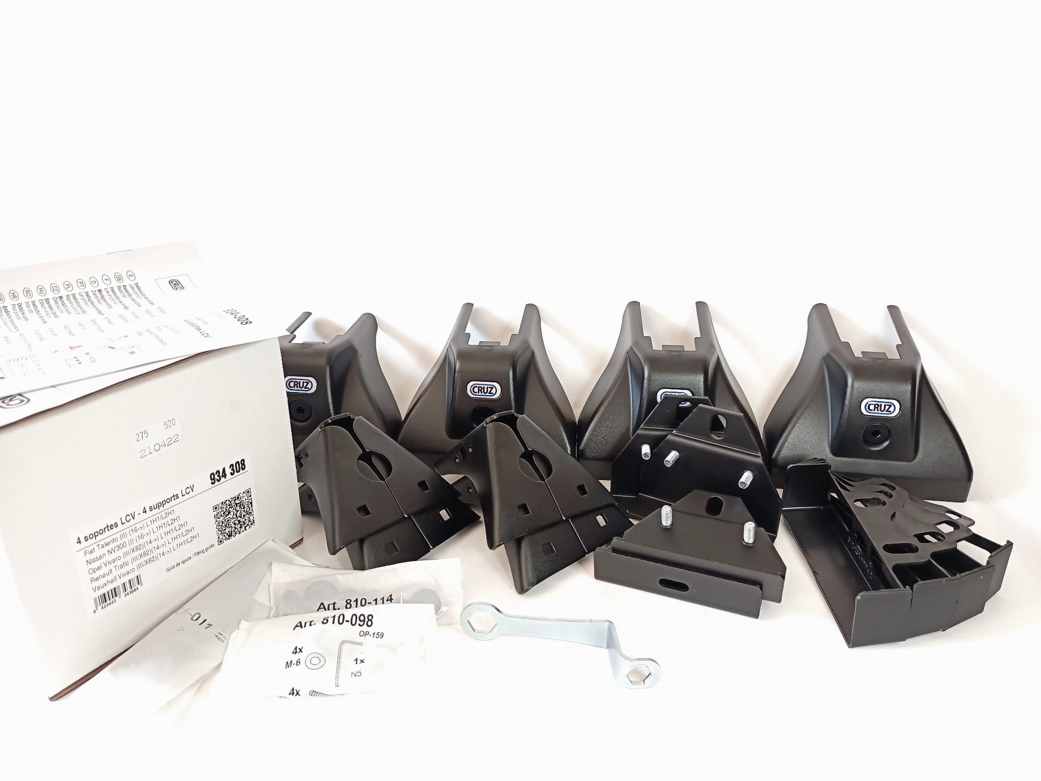 Kit CRUZ 934-308 — Komplet mocowań 4 szt Vivaro/Trafic (14-) TALENTO/NV300 (16-) — zastosowanie