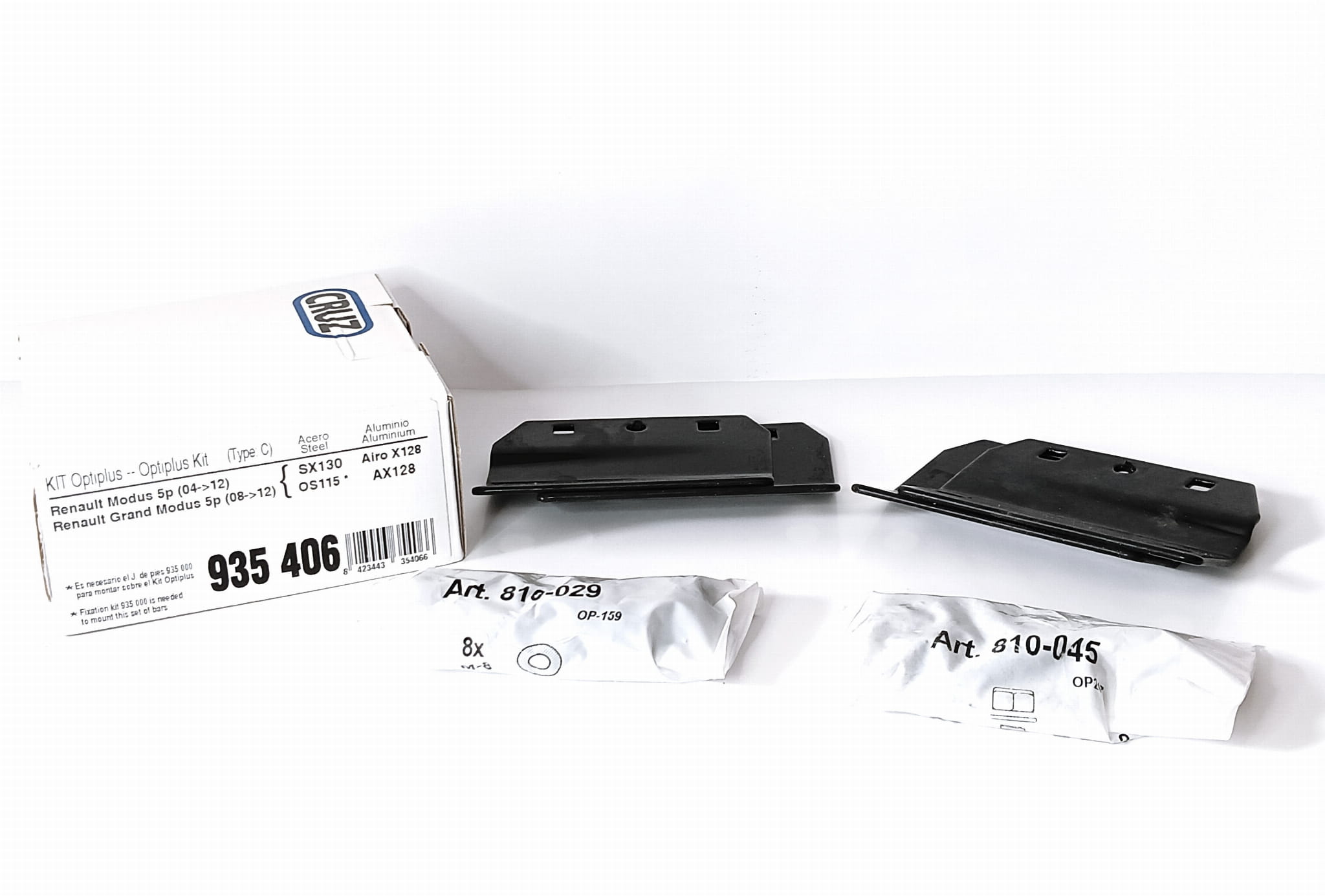 Bagażnik dachowy CRUZ 921-365 + kit 935-406 — Renault Grand Modus (2008-2012), Renault Modus (2004-2012) — zastosowanie
