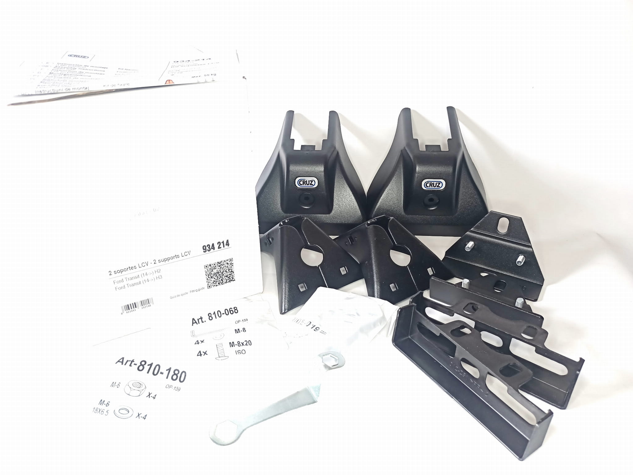 Bagażnik dachowy CRUZ 924-088 + kit 934-214 — Ford Transit V (od 2014) — zastosowanie