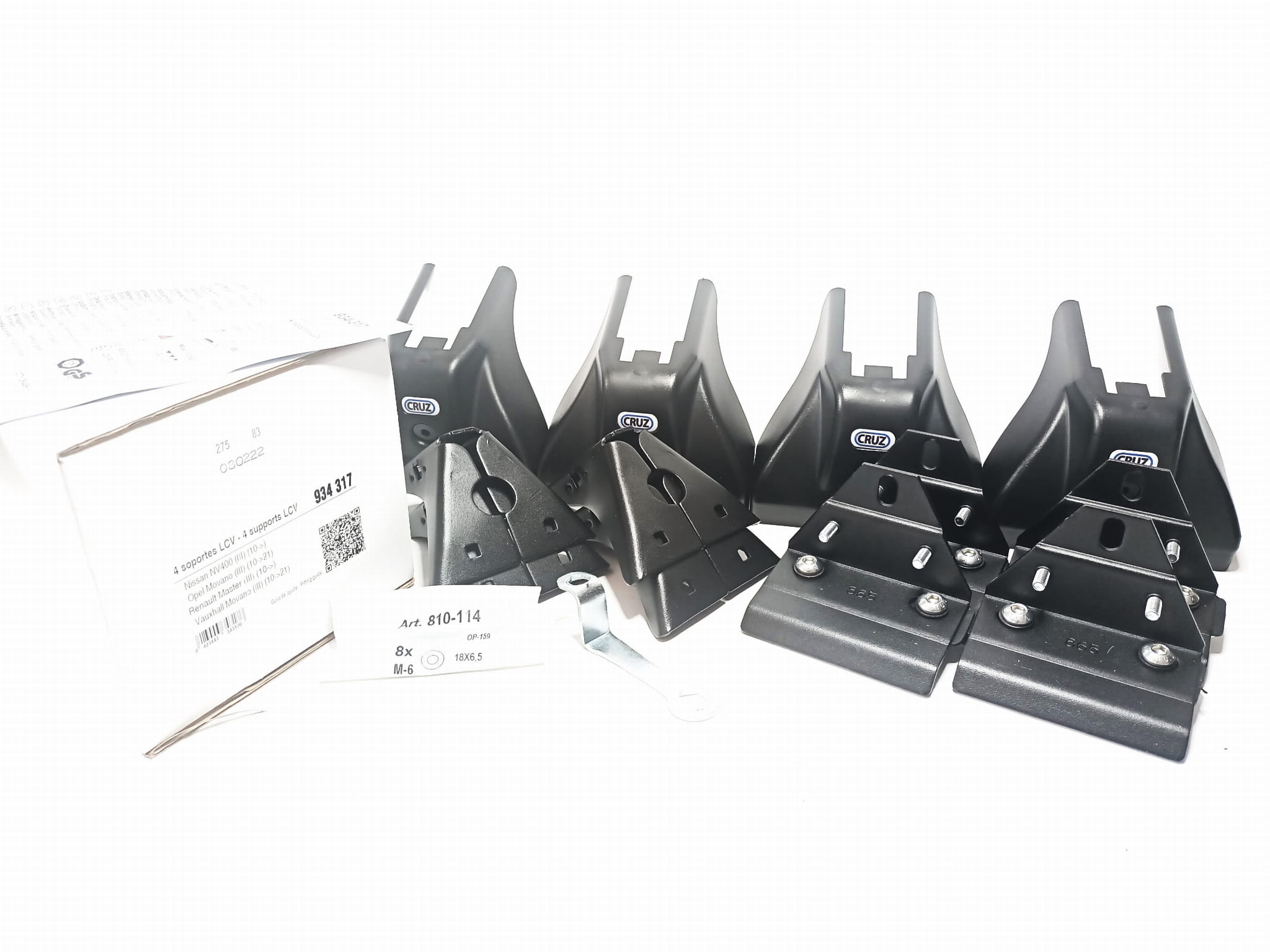 Bagażnik dachowy CRUZ 925-091 + kit 934-317 — Opel Movano B (2010-2021), Renault Master II i III (2010-2024), Nissan NV400 (od 2010) i 1 inne — zastosowanie