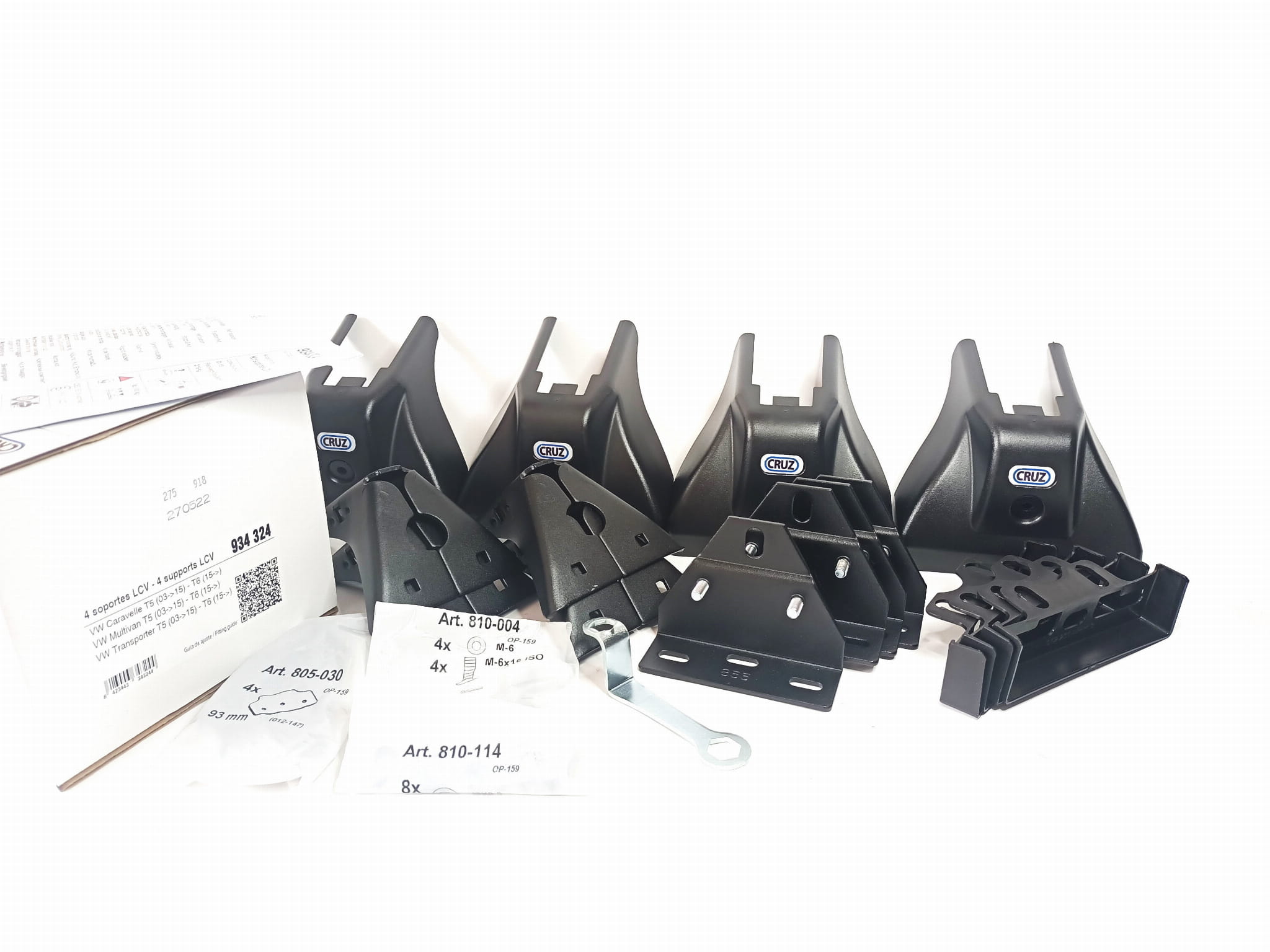 Bagażnik dachowy CRUZ 925-091 + kit 934-324 — Volkswagen T5 (2003-2015), Volkswagen Multivan T5 i T6 (2003-2022) — zastosowanie
