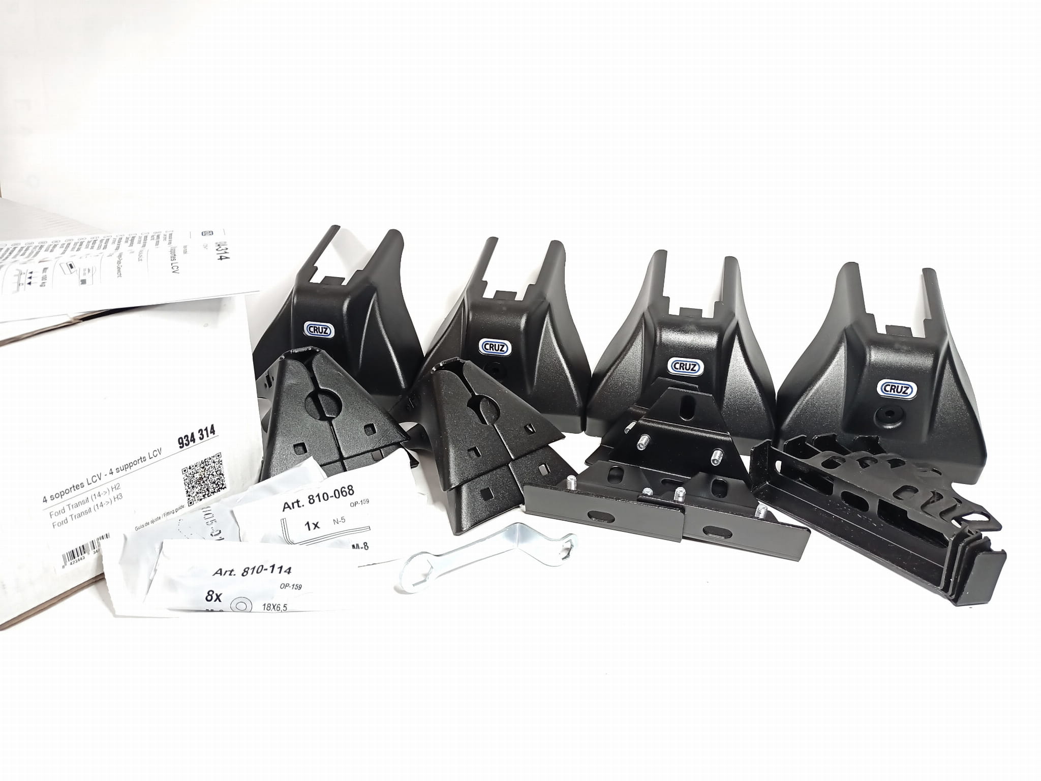 Bagażnik dachowy CRUZ 925-093 + kit 934-314 — Ford Transit V (od 2014) — zastosowanie