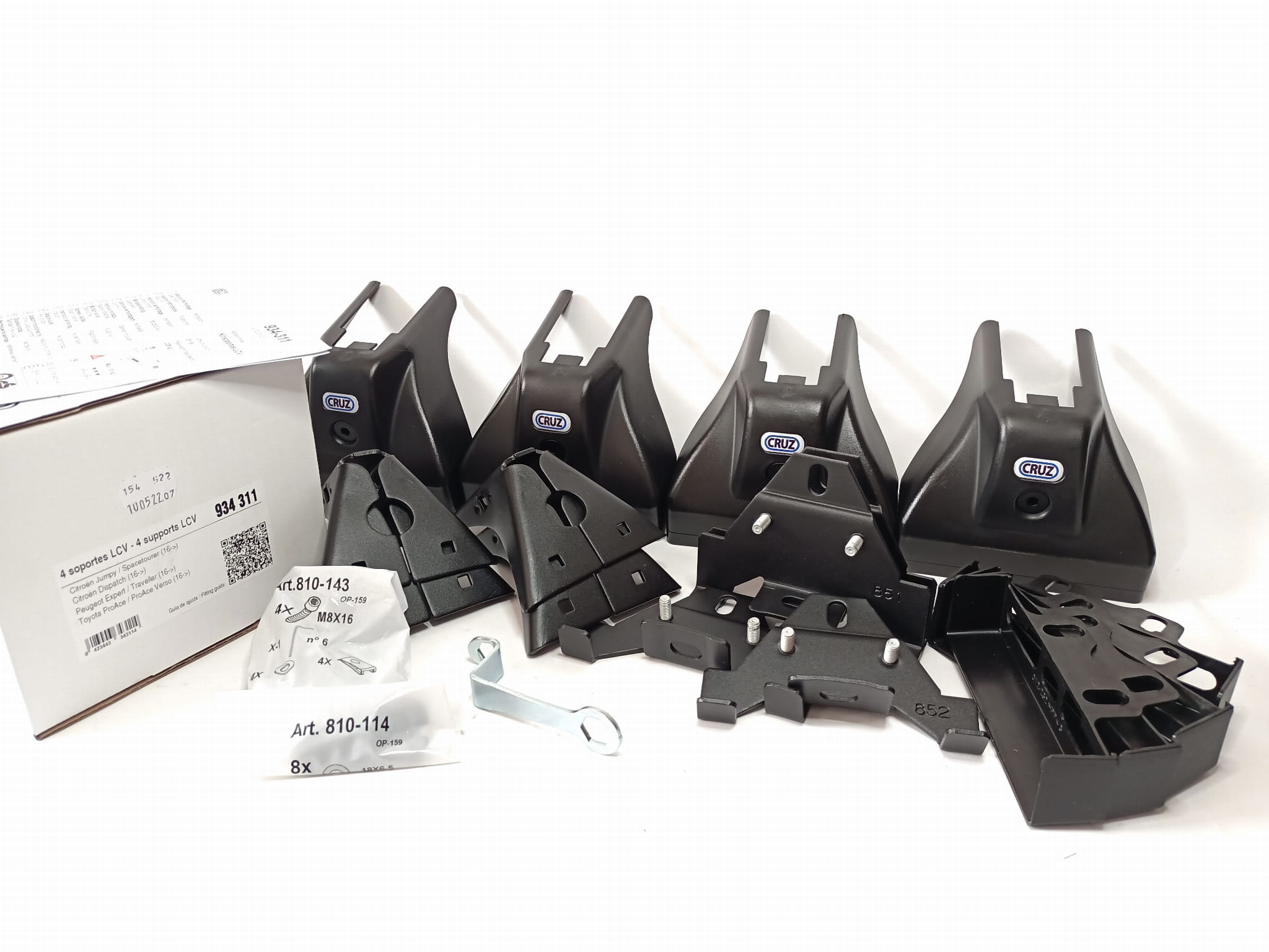 Bagażnik dachowy CRUZ 925-091 + kit 934-311 — Fiat Scudo III (od 2022), Opel Vivaro III (od 2019), Opel Zafira Life (od 2019) — zastosowanie