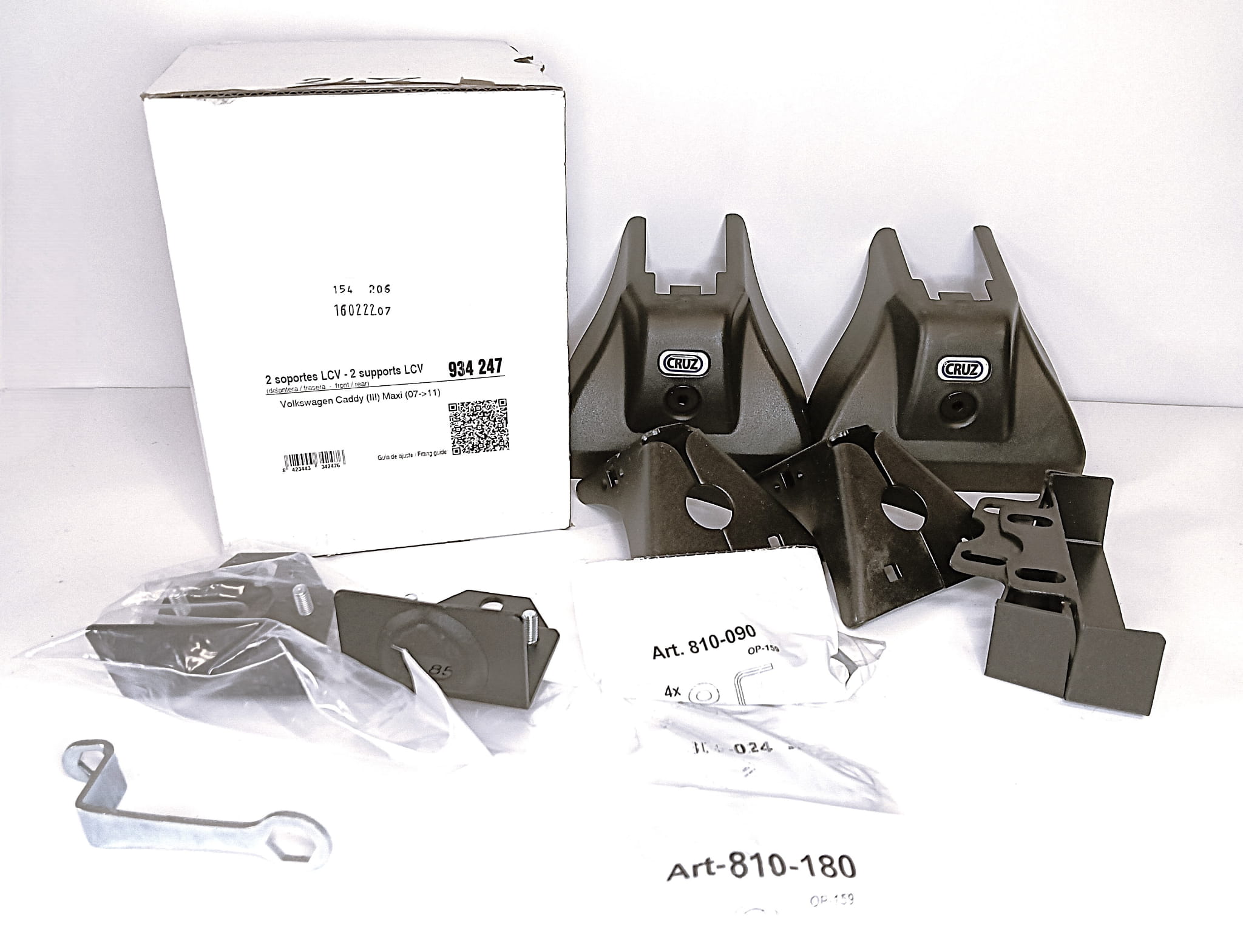 Bagażnik dachowy CRUZ 923-042 + kit 934-247 — Volkswagen Caddy III Maxi (2007-2011) — zastosowanie