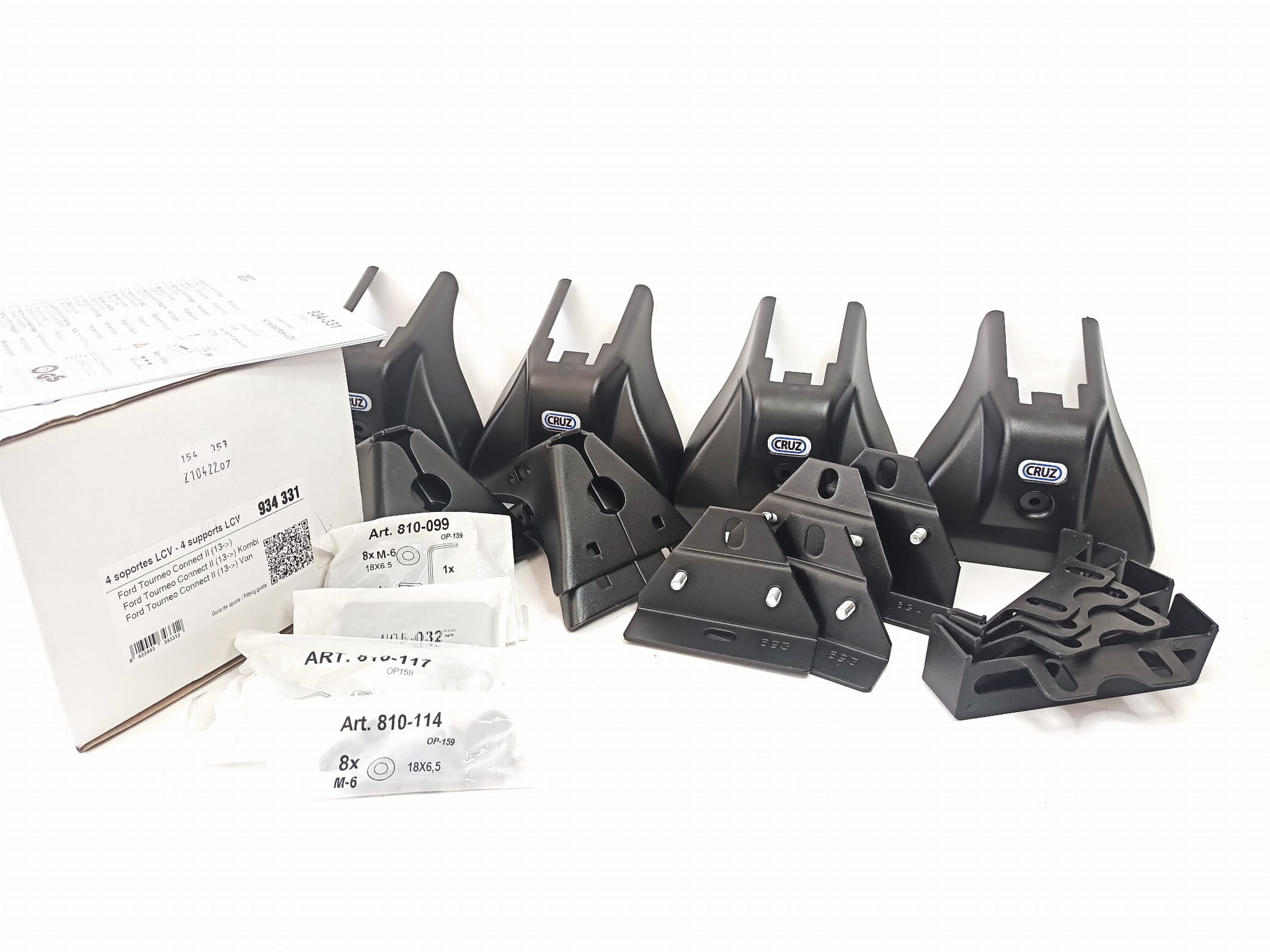 Bagażnik dachowy CRUZ 925-101 + stopy 934-331 — Ford Connect II Tourneo/Grand Tourneo (2013-2022), Ford Transit Connect II (2013-2022) — zastosowanie