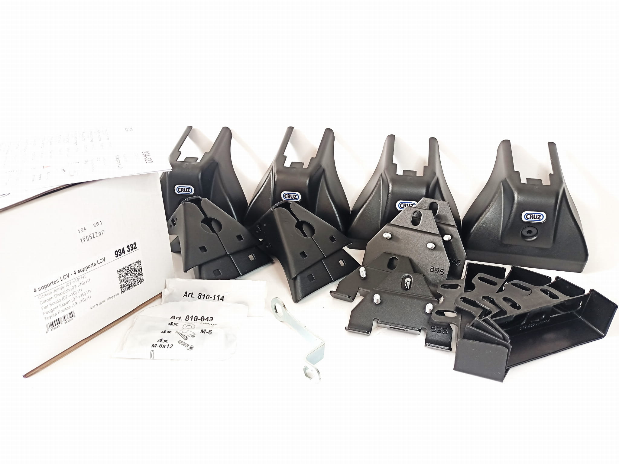 Bagażnik dachowy CRUZ 925-091 + kit 934-332 — Peugeot Expert II (2007-2016), Citroen Jumpy II (2007-2016), Toyota Proace I (2013-2016) i 1 inne — zastosowanie