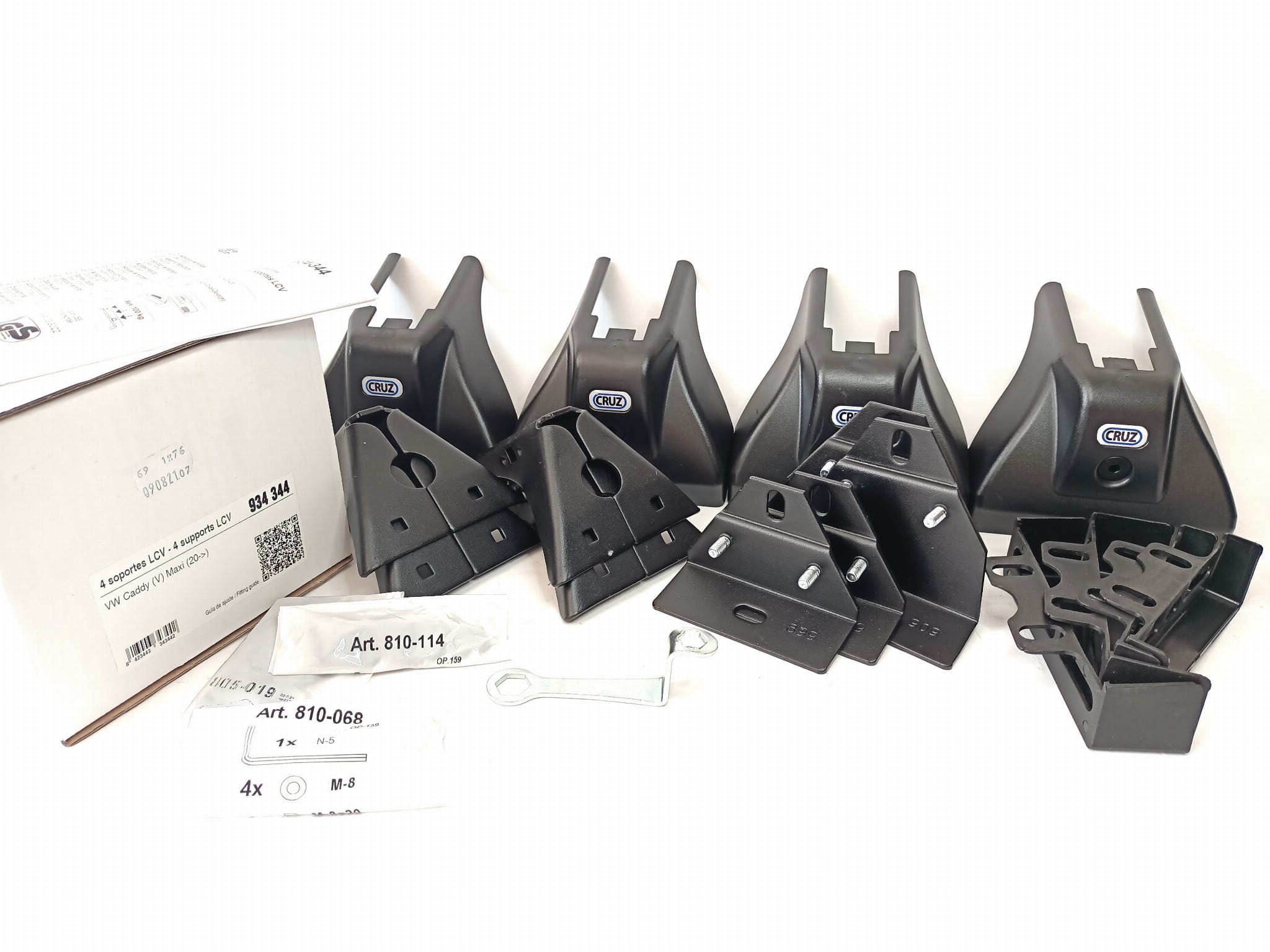 Bagażnik dachowy CRUZ 925-090 + kit 934-344 — Volkswagen Caddy V (od 2020), Ford Connect III Tourneo/Transit/Grand Tourneo (od 2022) — zastosowanie