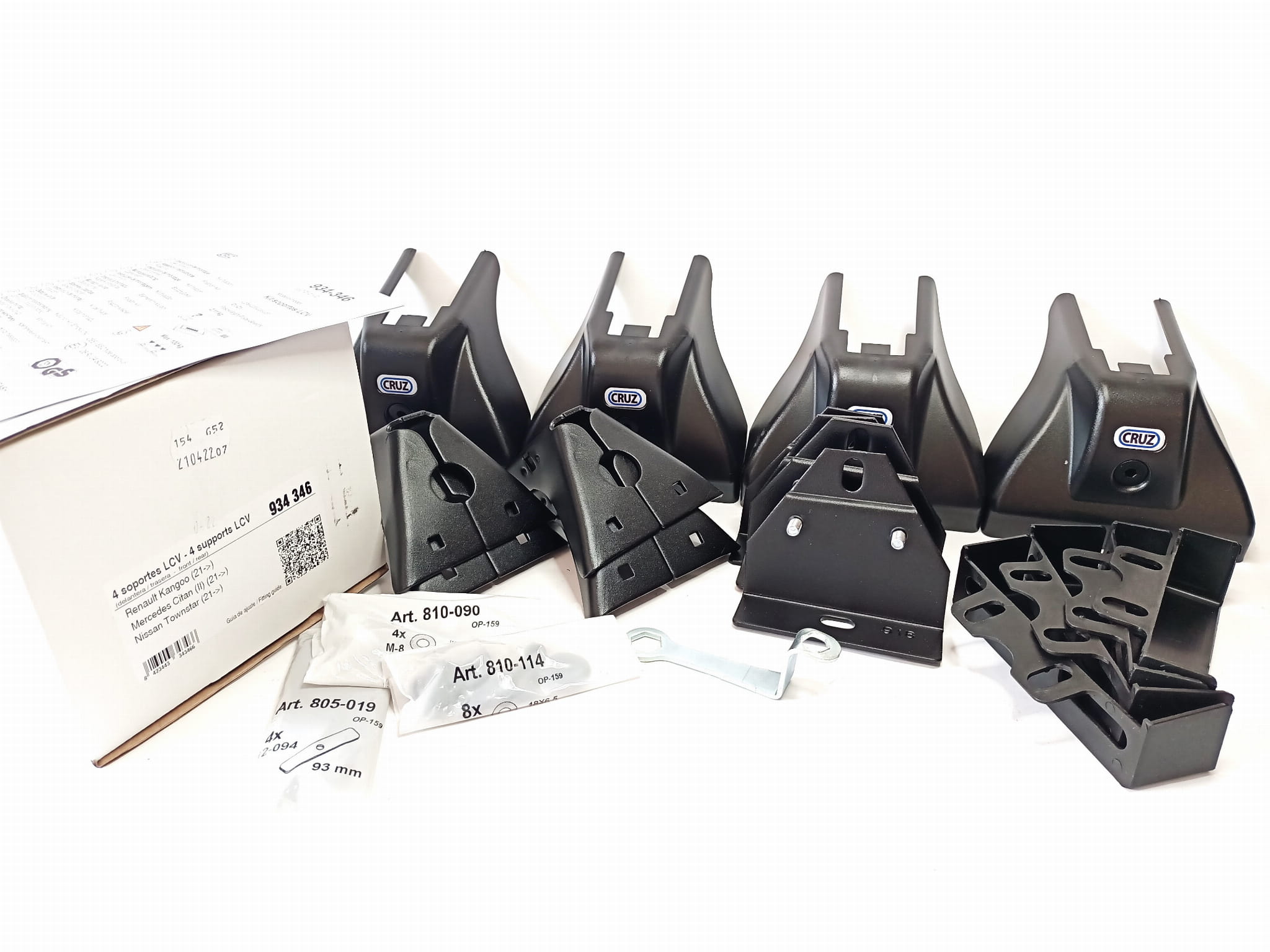 Bagażnik dachowy CRUZ 925-101 + kit 934-346 — Mercedes Citan II (od 2021), Nissan Townstar (od 2021), Renault Kangoo III (od 2021) i 2 inne — zastosowanie