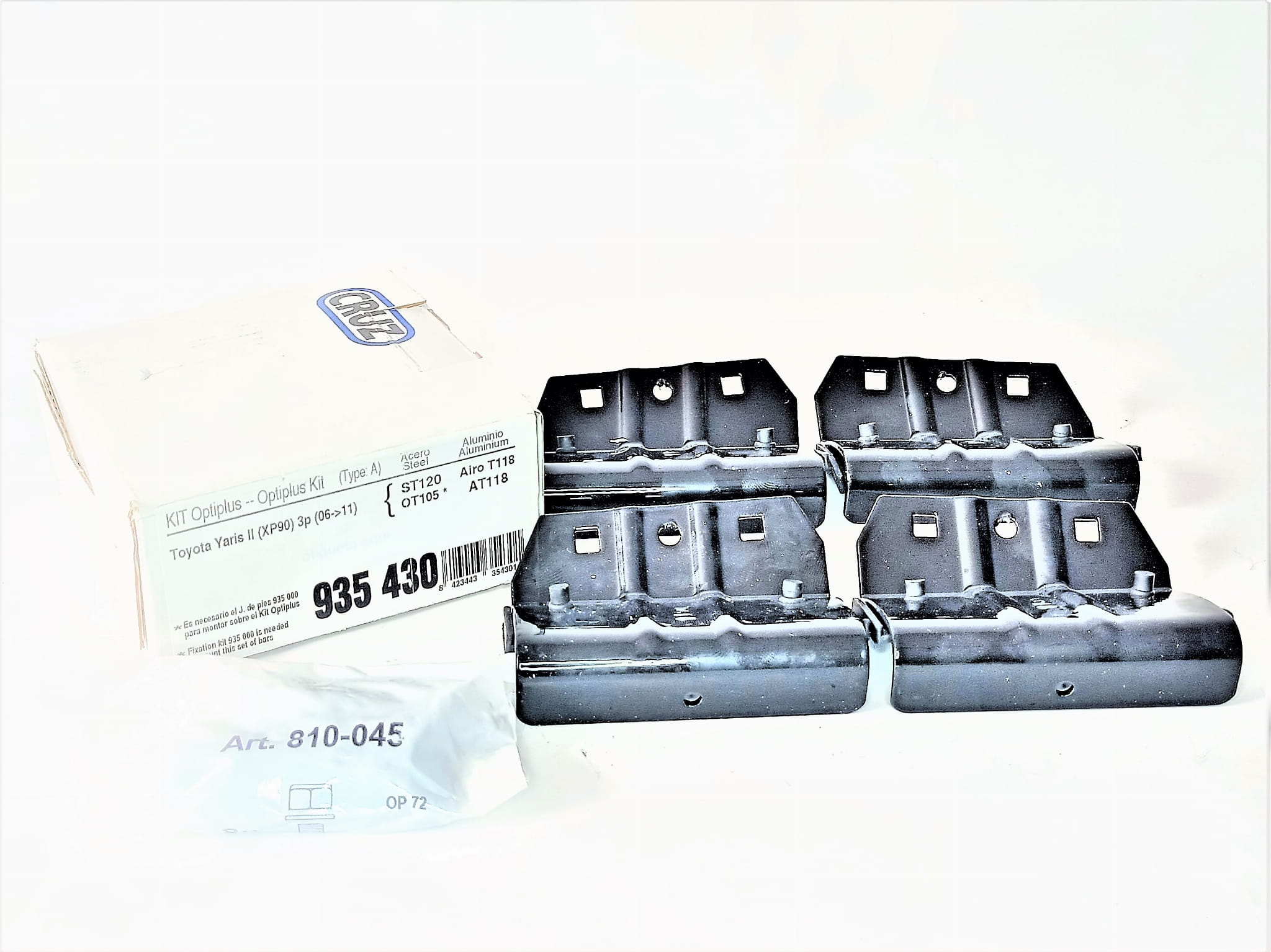 Bagażnik dachowy CRUZ Oplus ST 110 (921-305) + kit 935-430 — Toyota Yaris (2006-2011) — zastosowanie