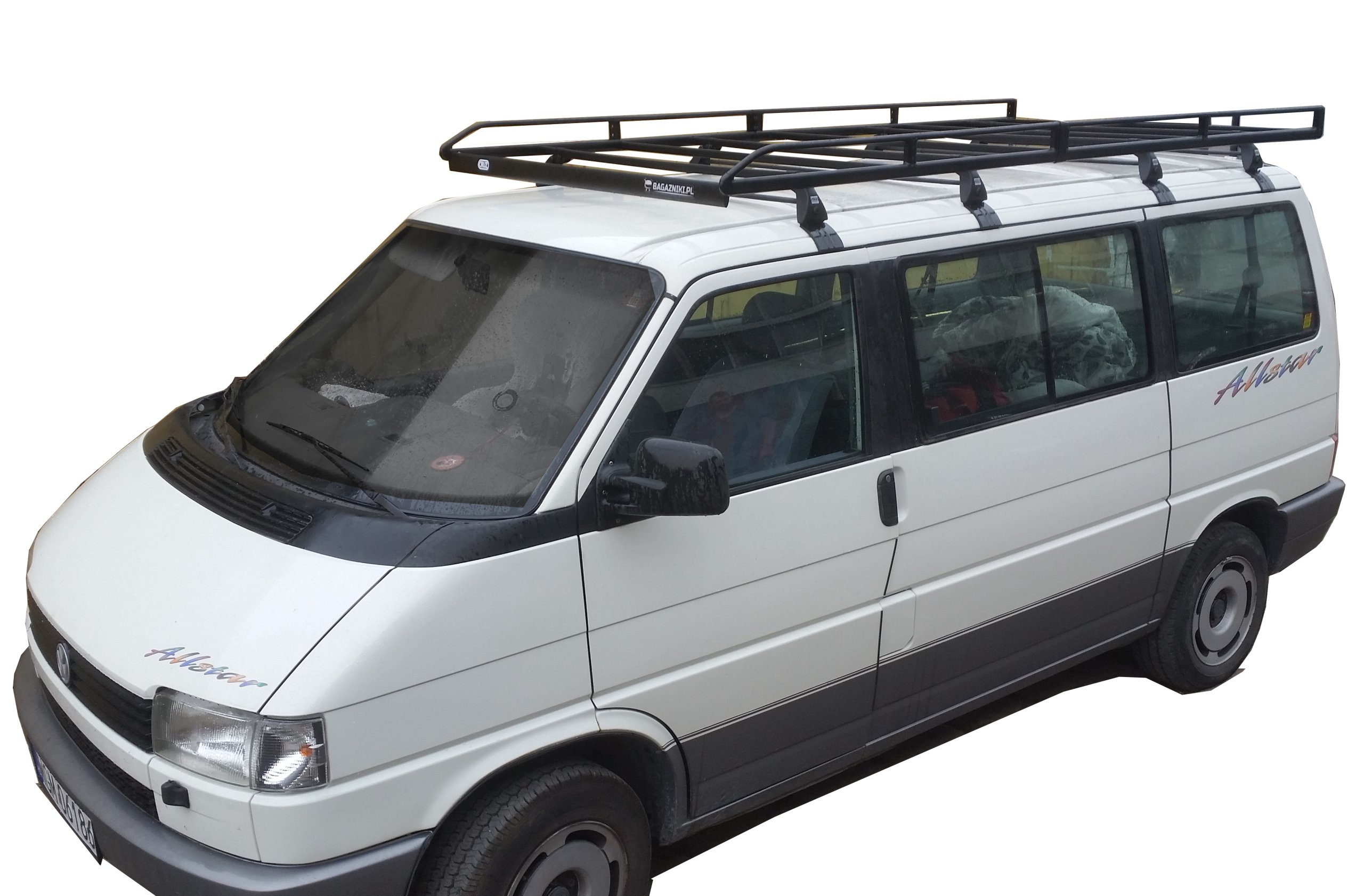 Platforma dachowa CRUZ 910-452 + stopy 933-338x2 — Volkswagen T4 (1990-2003) — zastosowanie