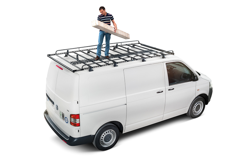 Platforma dachowa CRUZ 910-452 + kit 941-375x2 + stopy 934-524 — Volkswagen Multivan T5 i T6 (2003-2022), Volkswagen T5 (2003-2015), Volkswagen T6 (2015-2024)