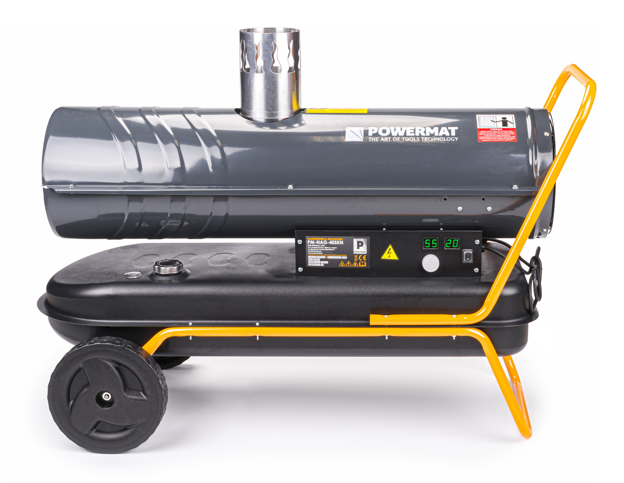 Nagrzewnica olejowa z kominem POWERMAT 40 kW LCD termostat — 3