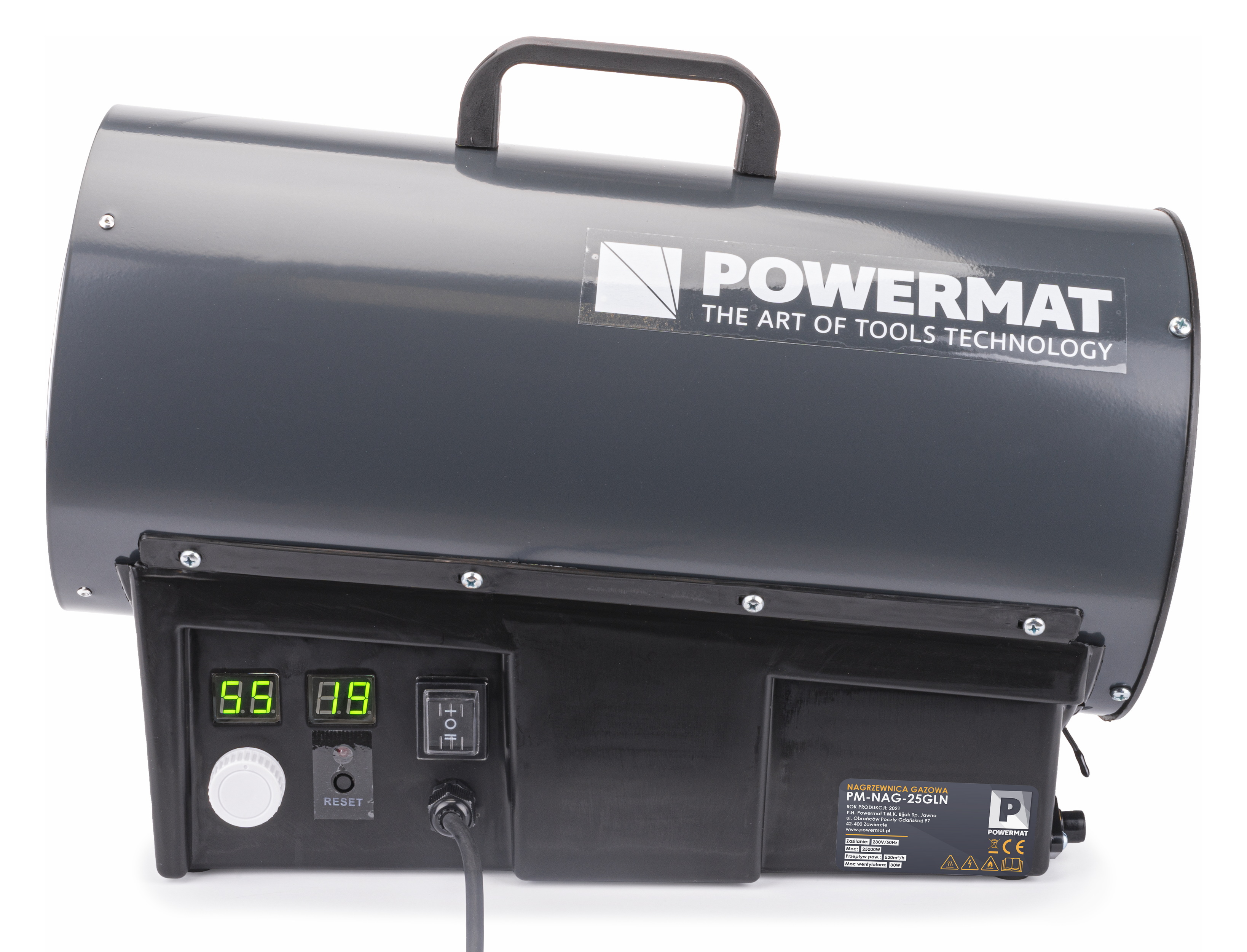 Nagrzewnica gazowa POWERMAT 25 kW LCD z termostatem i reduktorem — 2