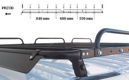 Platforma dachowa CRUZ Evo 280 × 158 cm — Opel Movano B (2010-2021), Nissan NV400 (od 2010), Renault Master II i III (2010-2024) i 1 inne — szczegóły