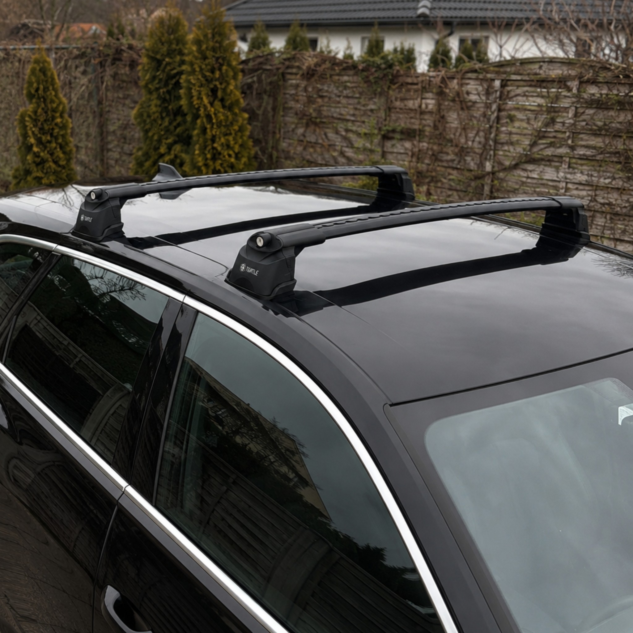 Bagażnik dachowy na punkty montażowe Turtle Air-3 106/110 cm, czarny, T/MC03001-0610B — zastosowanie