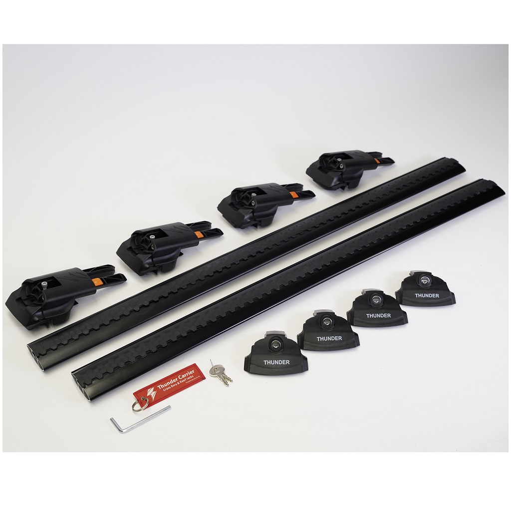 Bagażnik na relingi Thunder TRX1 86 cm, czarny, TRX1 86-86B — zastosowanie
