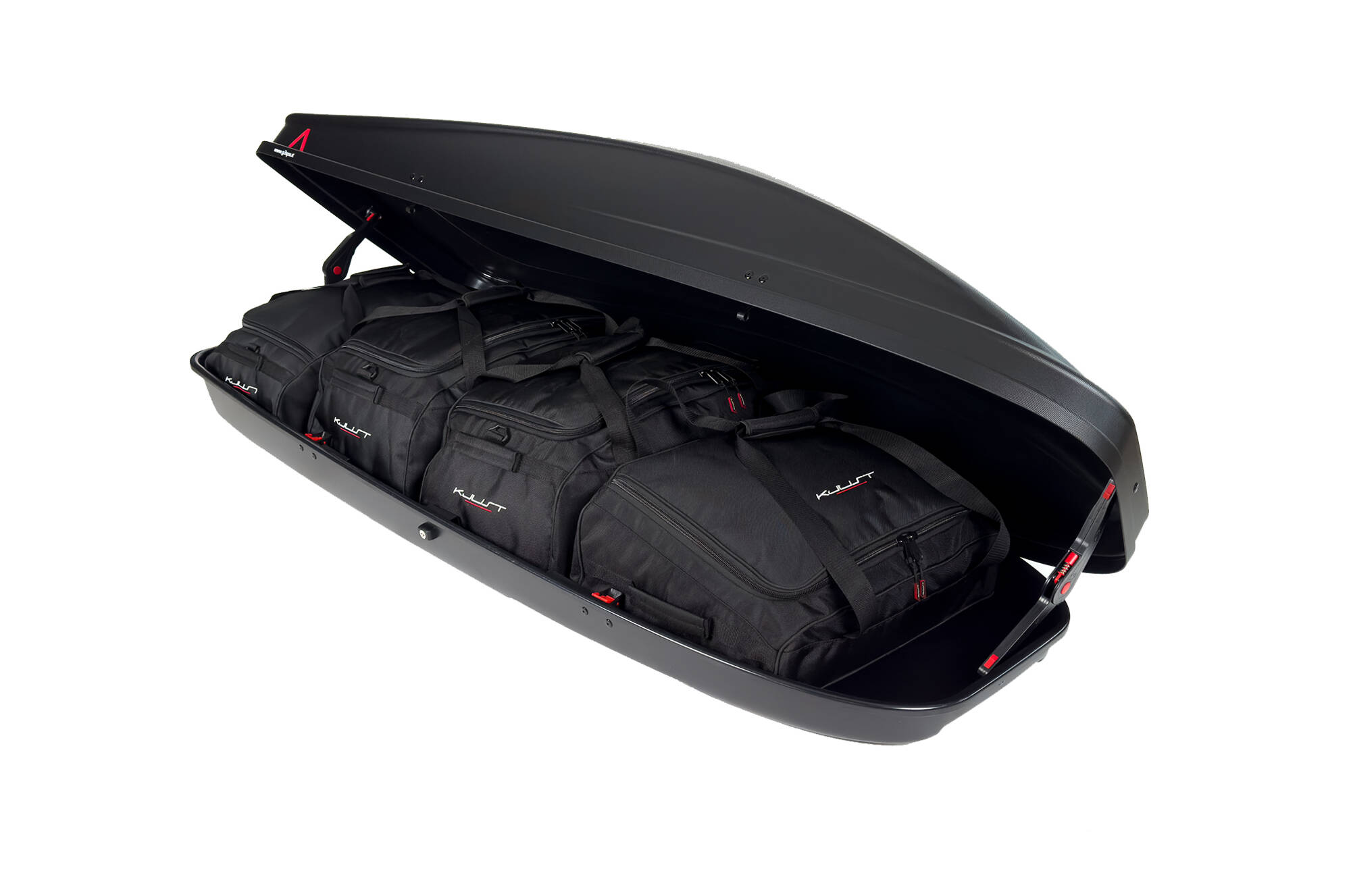 Torby KJUST do boksu dachowego G3 Spark 480 — torby ułożone w boksie