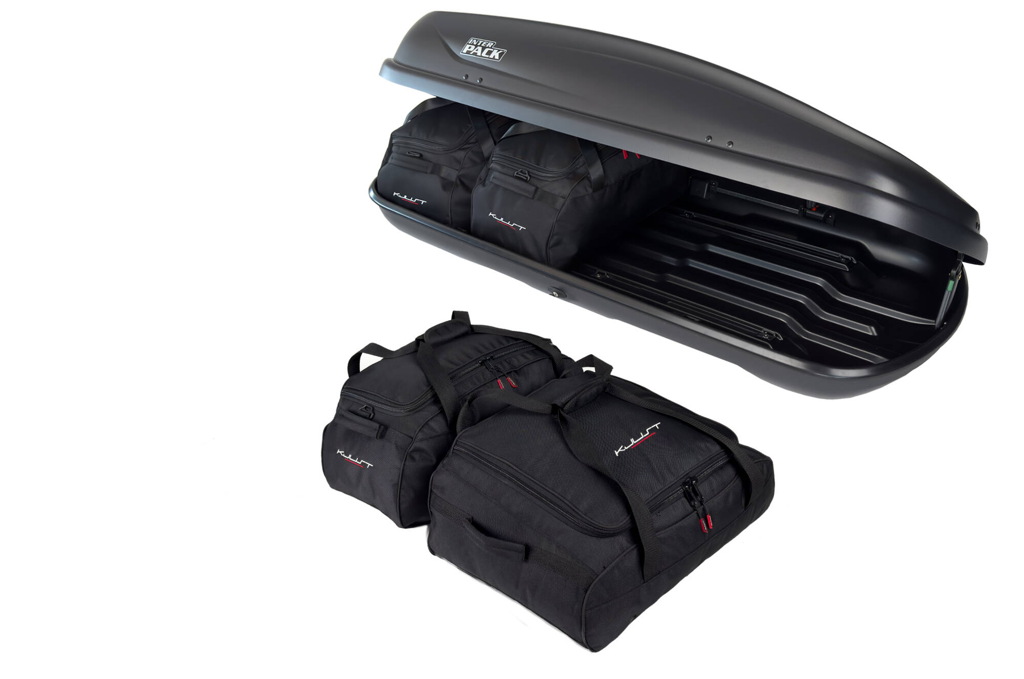Torby KJUST do boksu dachowego Interpack Traxer 5.6 — komplet toreb