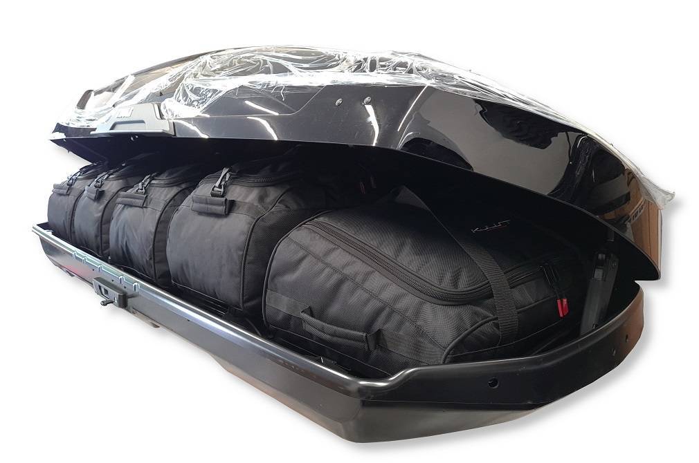 Torby KJUST do boksu dachowego Thule Motion XT XXL — torby ułożone w boksie