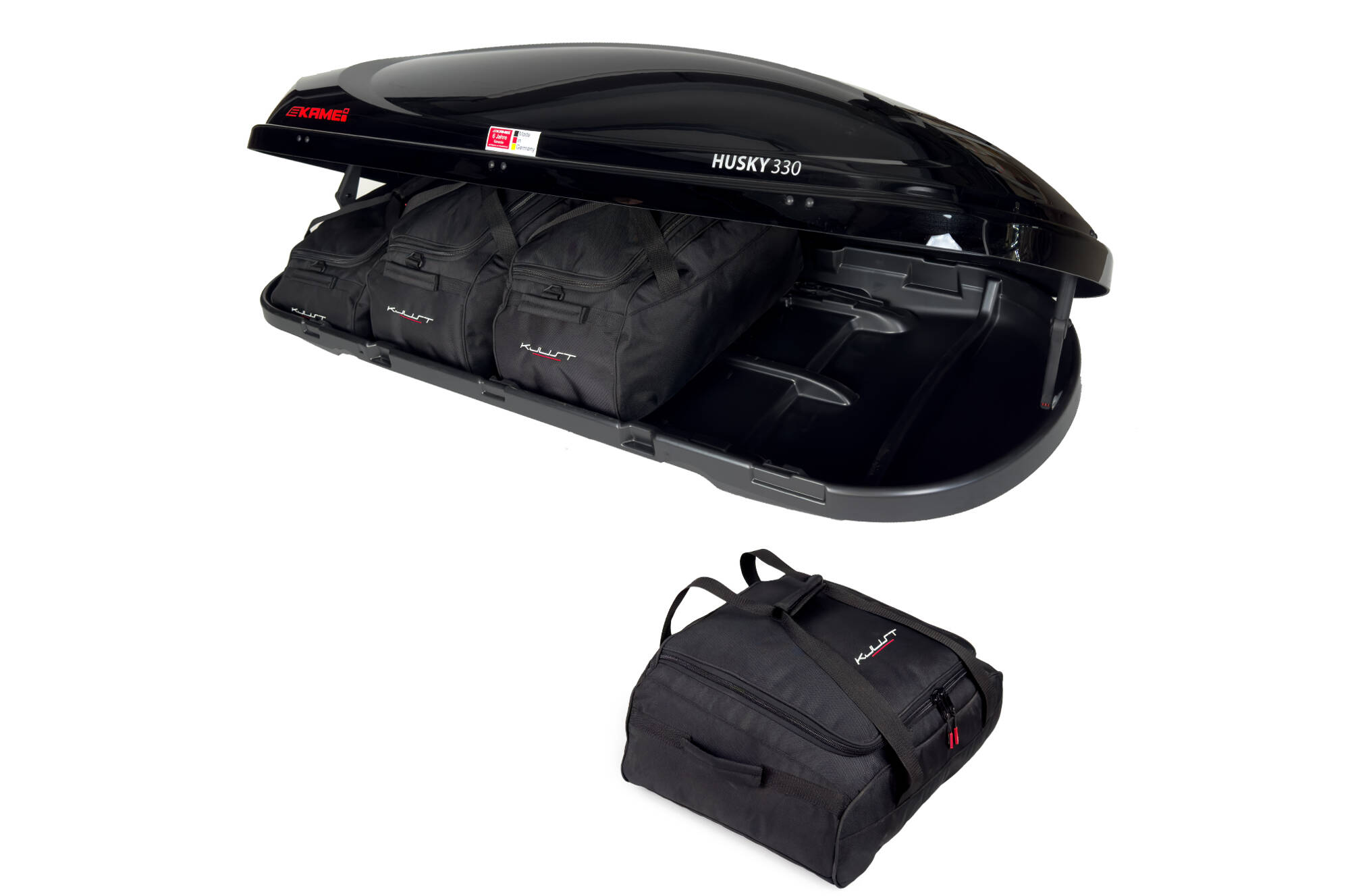 Torby KJUST do boksu dachowego Kamei Husky 330 — komplet toreb