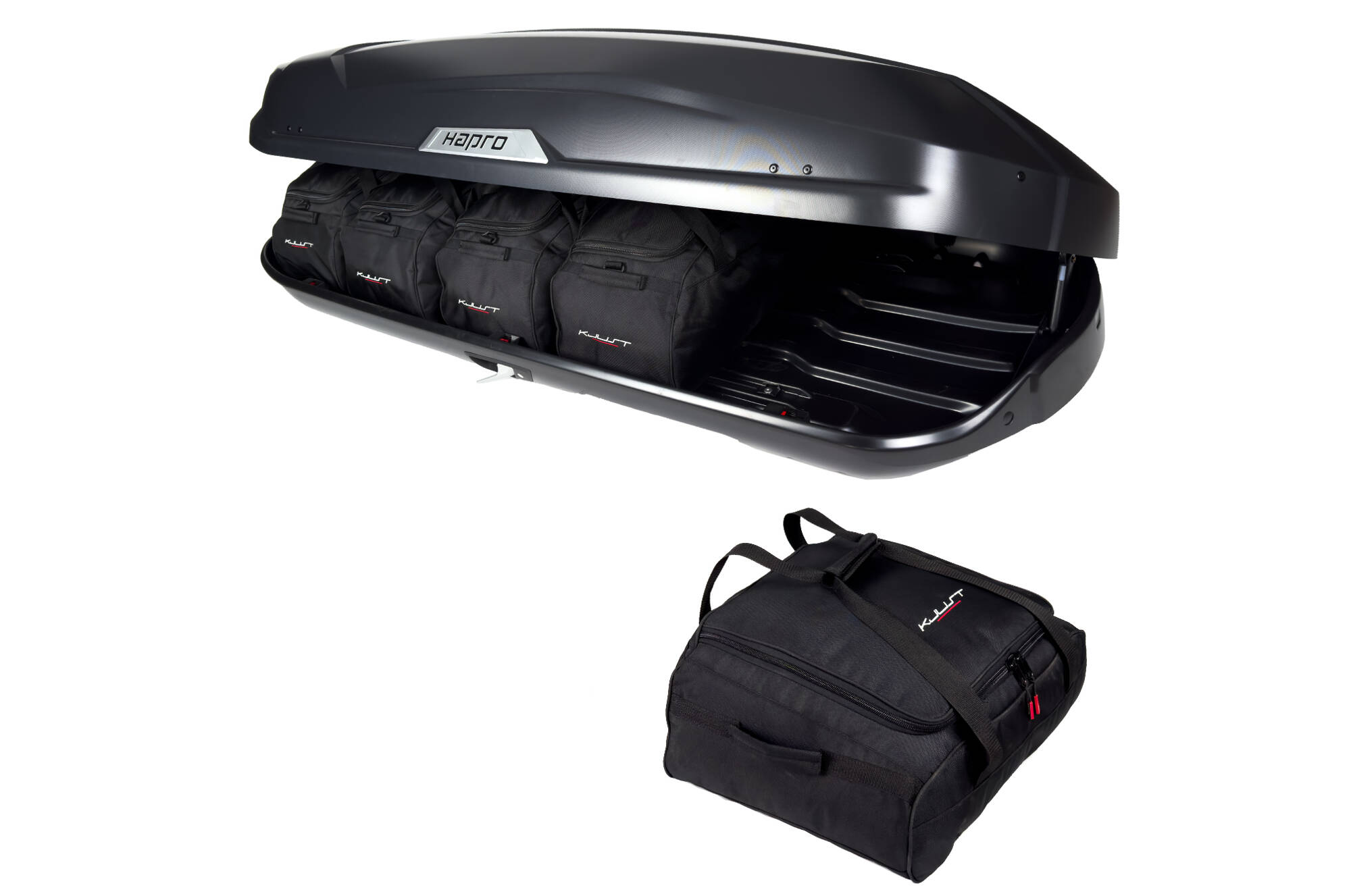 Torby KJUST do boksu dachowego Hapro Trivor 560 — komplet toreb