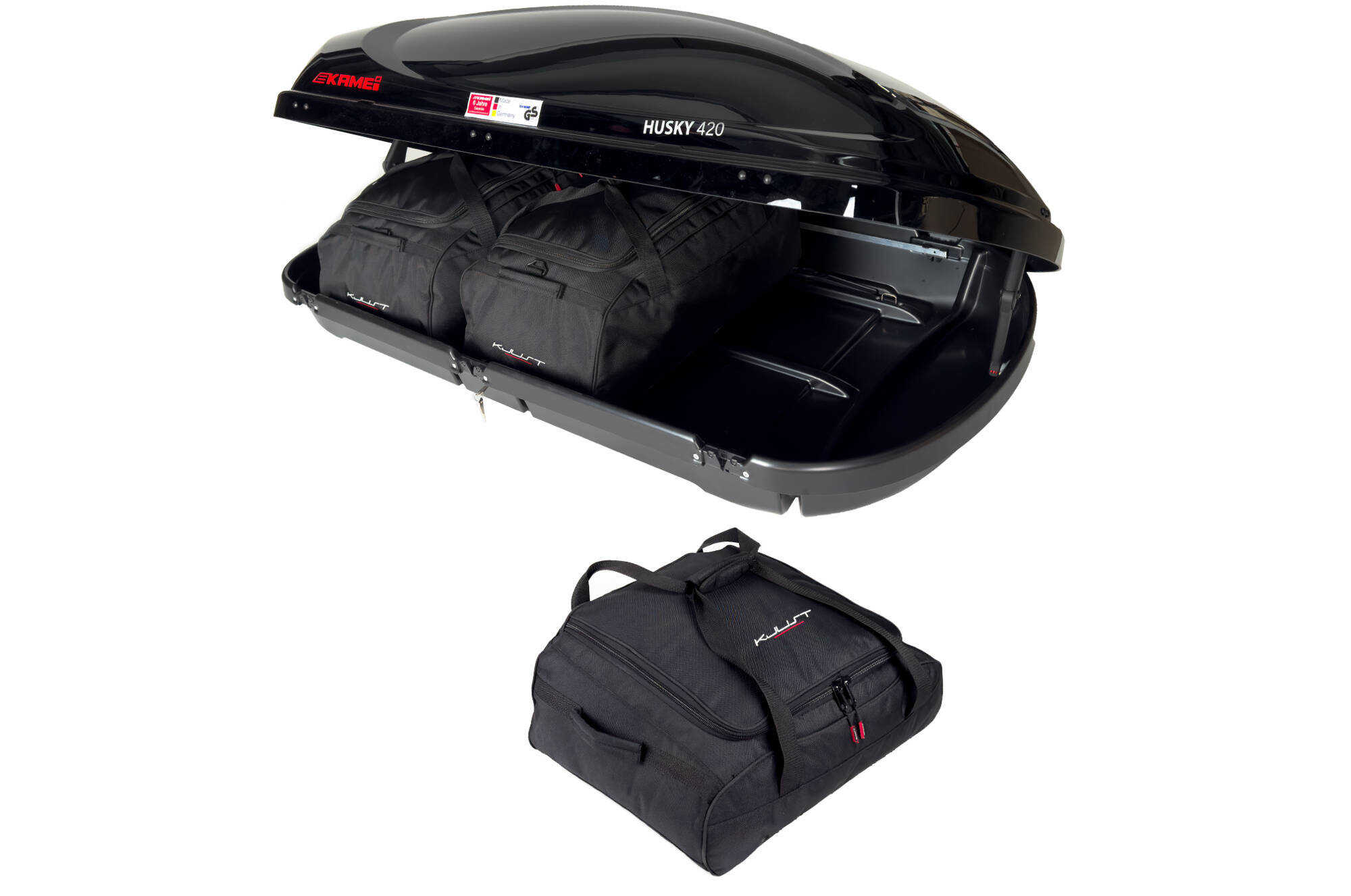 Torby KJUST do boksu dachowego Kamei Husky 420 — komplet toreb