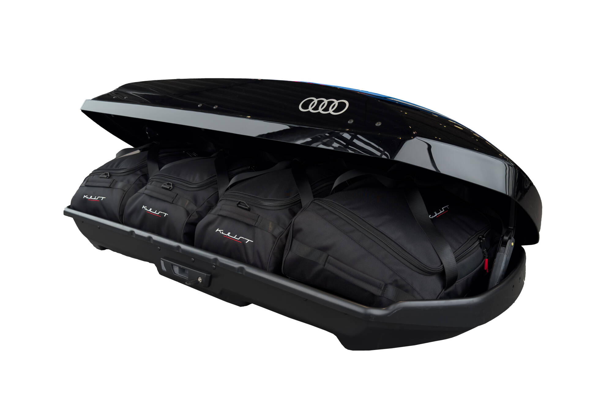 Torby KJUST do boksu dachowego Audi 4K1071200Y9B 310L — torby ułożone w boksie
