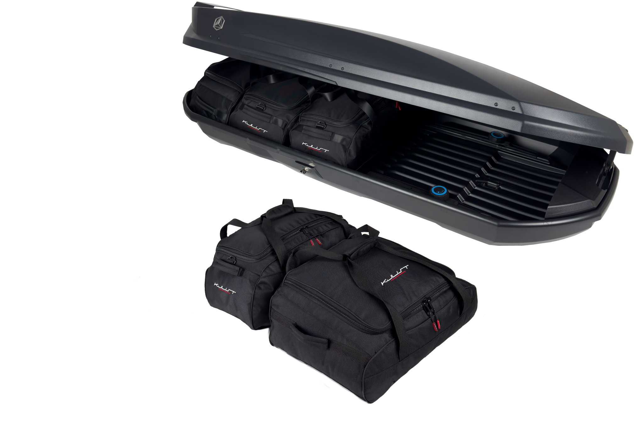 Torby KJUST do boksu dachowego Northline Tirol 420 — komplet toreb