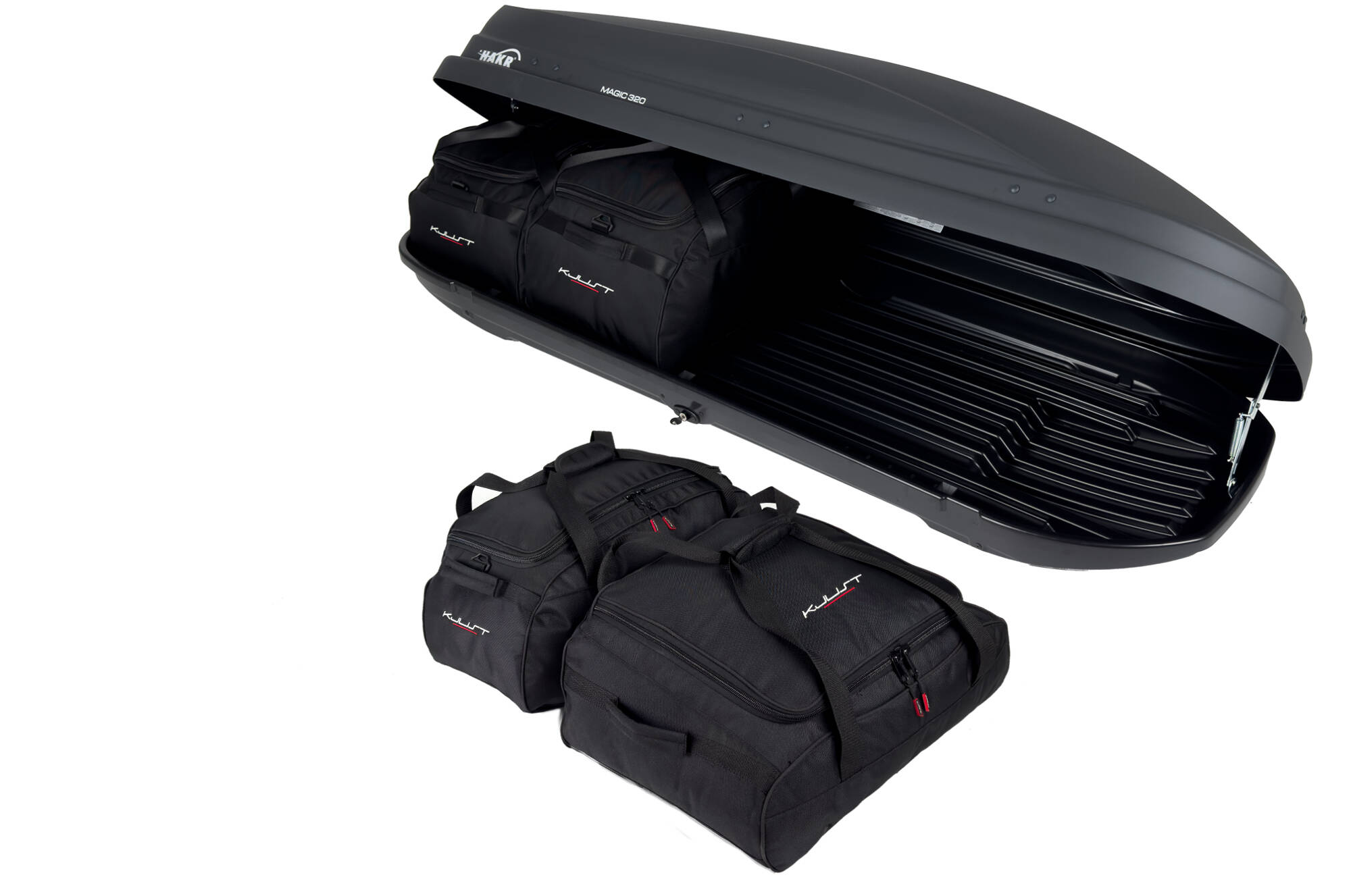 Torby KJUST do boksu dachowego HakR Magic 320 — komplet toreb
