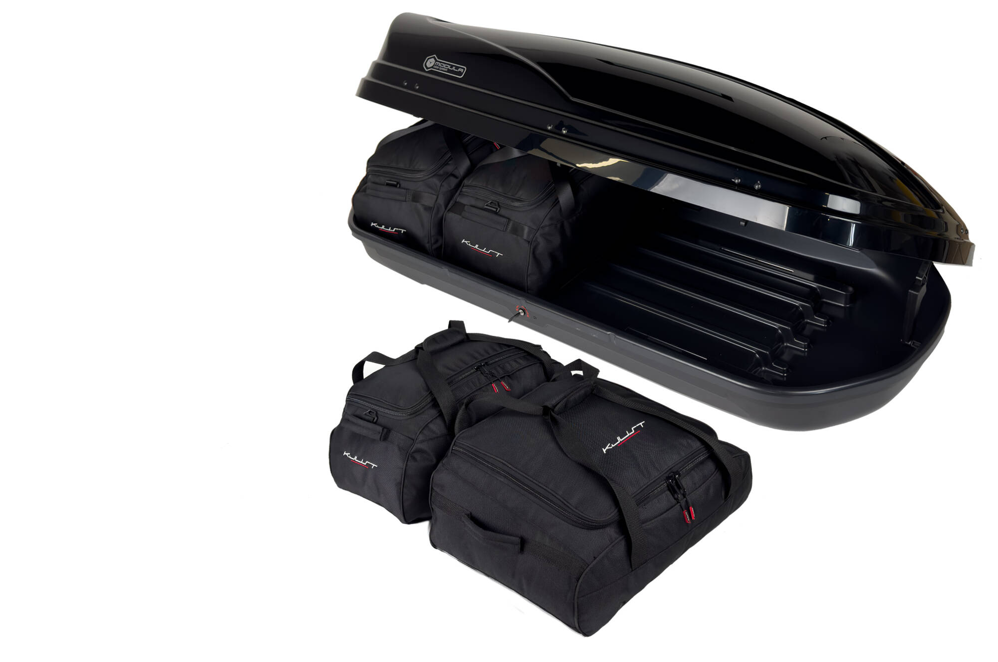 Torby KJUST do boksu dachowego Modula Wego 450 — komplet toreb