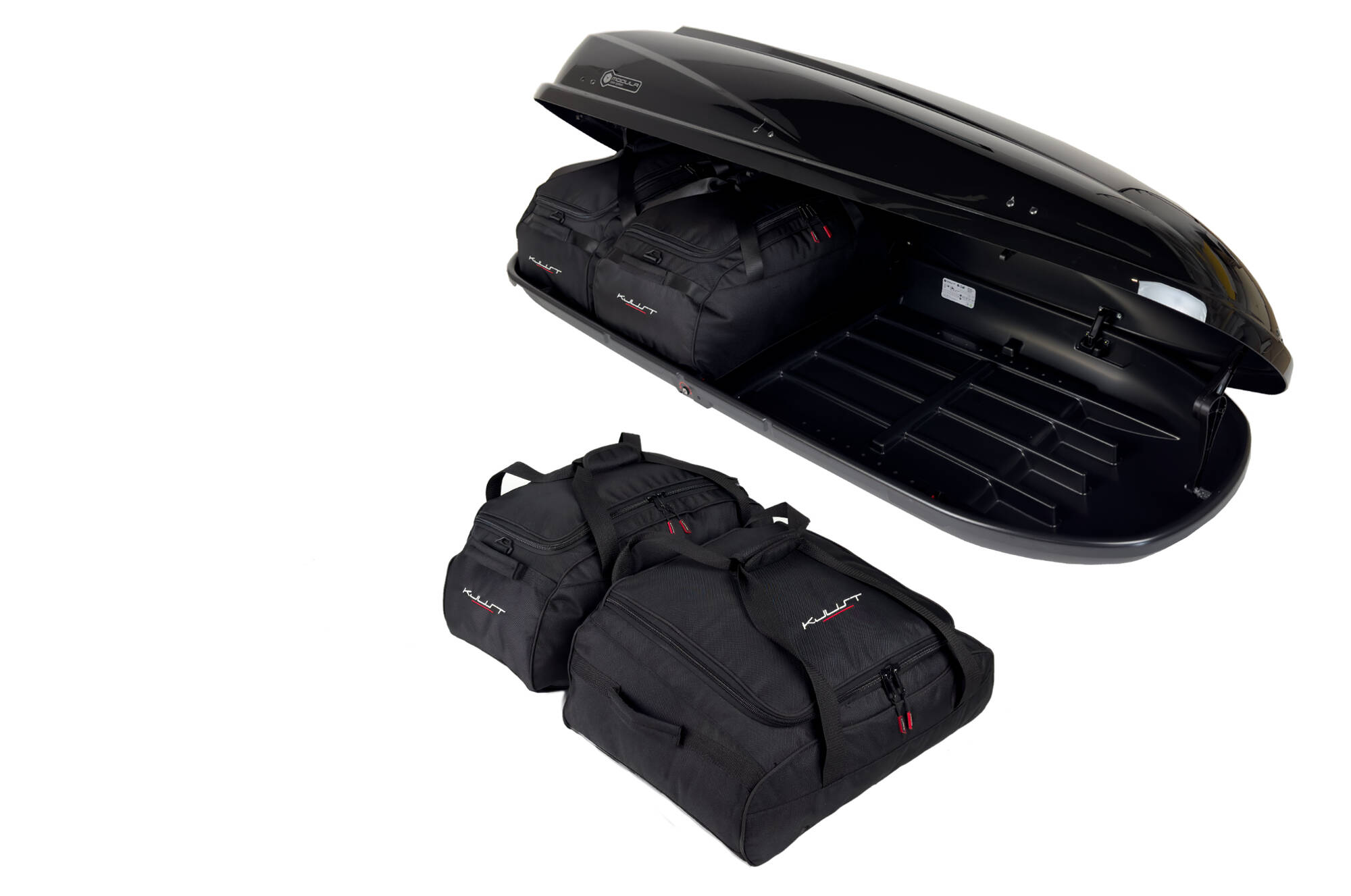 Torby KJUST do boksu dachowego Modula Travel Easy 460 — komplet toreb
