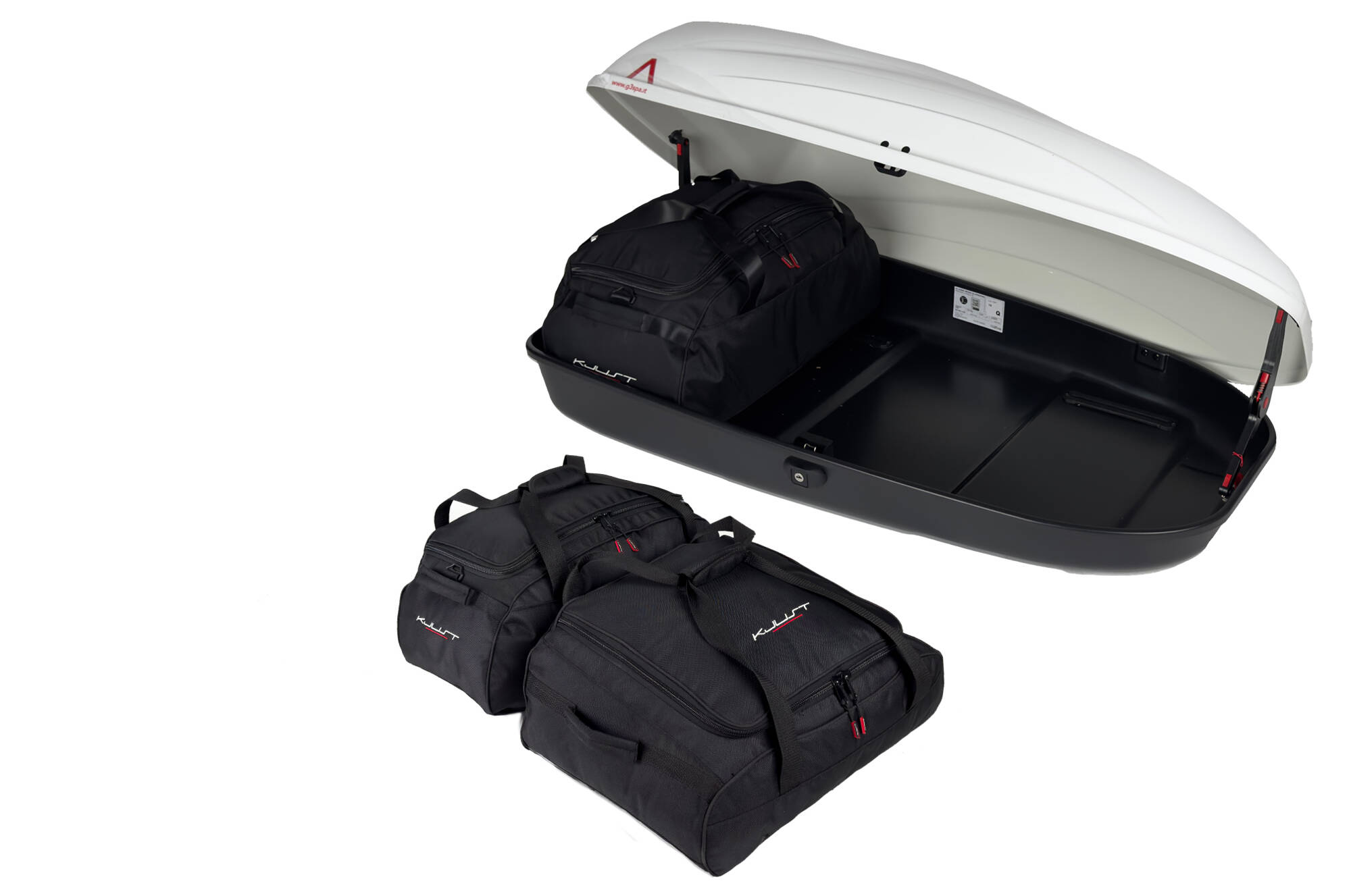 Torby KJUST do boksu dachowego G3 Helios 320 — komplet toreb