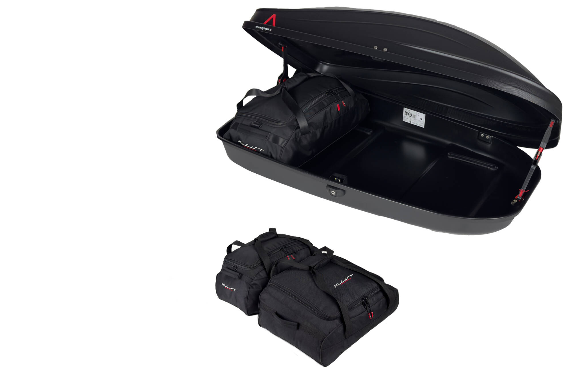 Torby KJUST do boksu dachowego G3 Spark 320 — komplet toreb