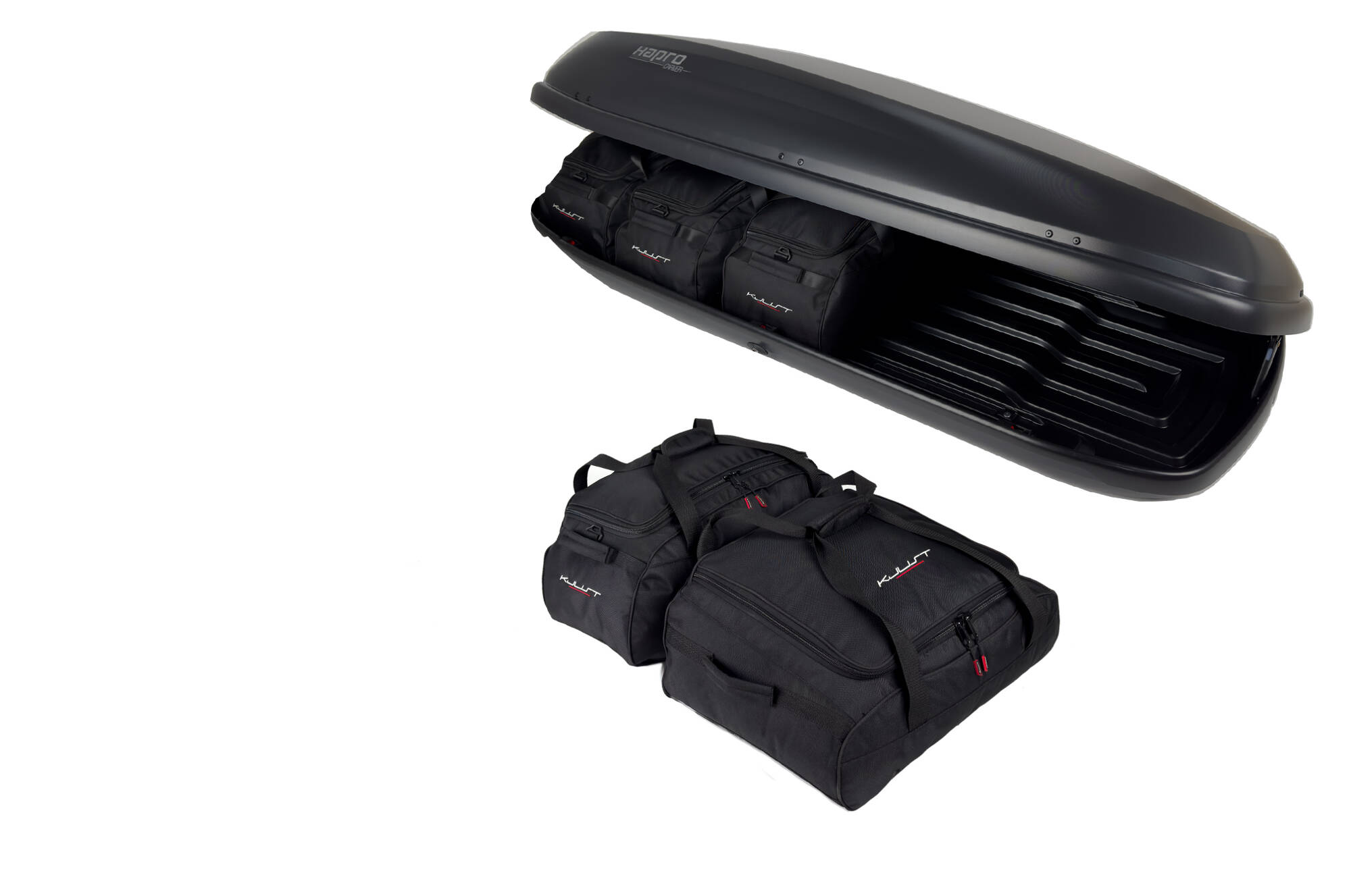 Torby KJUST do boksu dachowego Hapro Carver 8.5 — komplet toreb