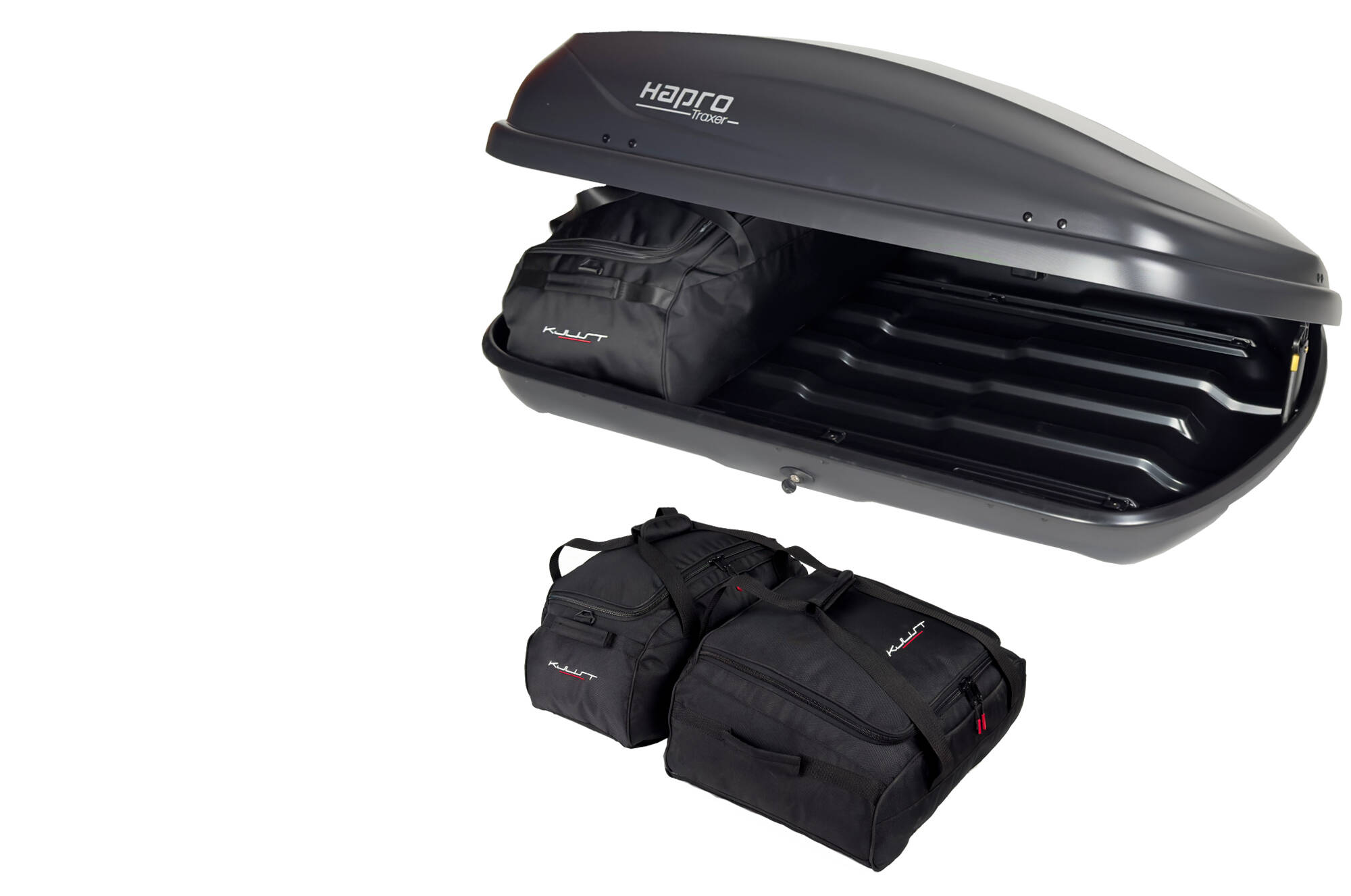 Torby KJUST do boksu dachowego Hapro Traxer 4.6 — komplet toreb