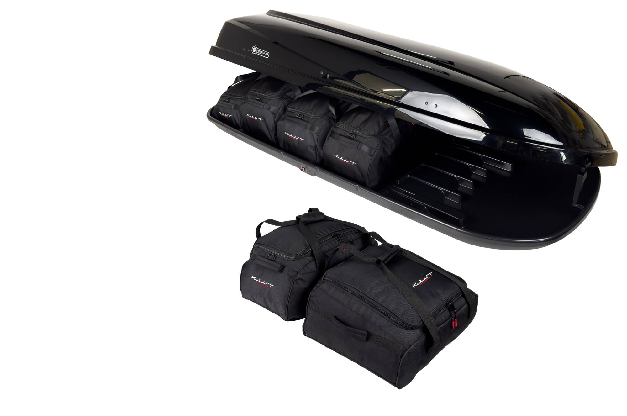 Torby KJUST do boksu dachowego Modula Travel Exclusive 650 — komplet toreb