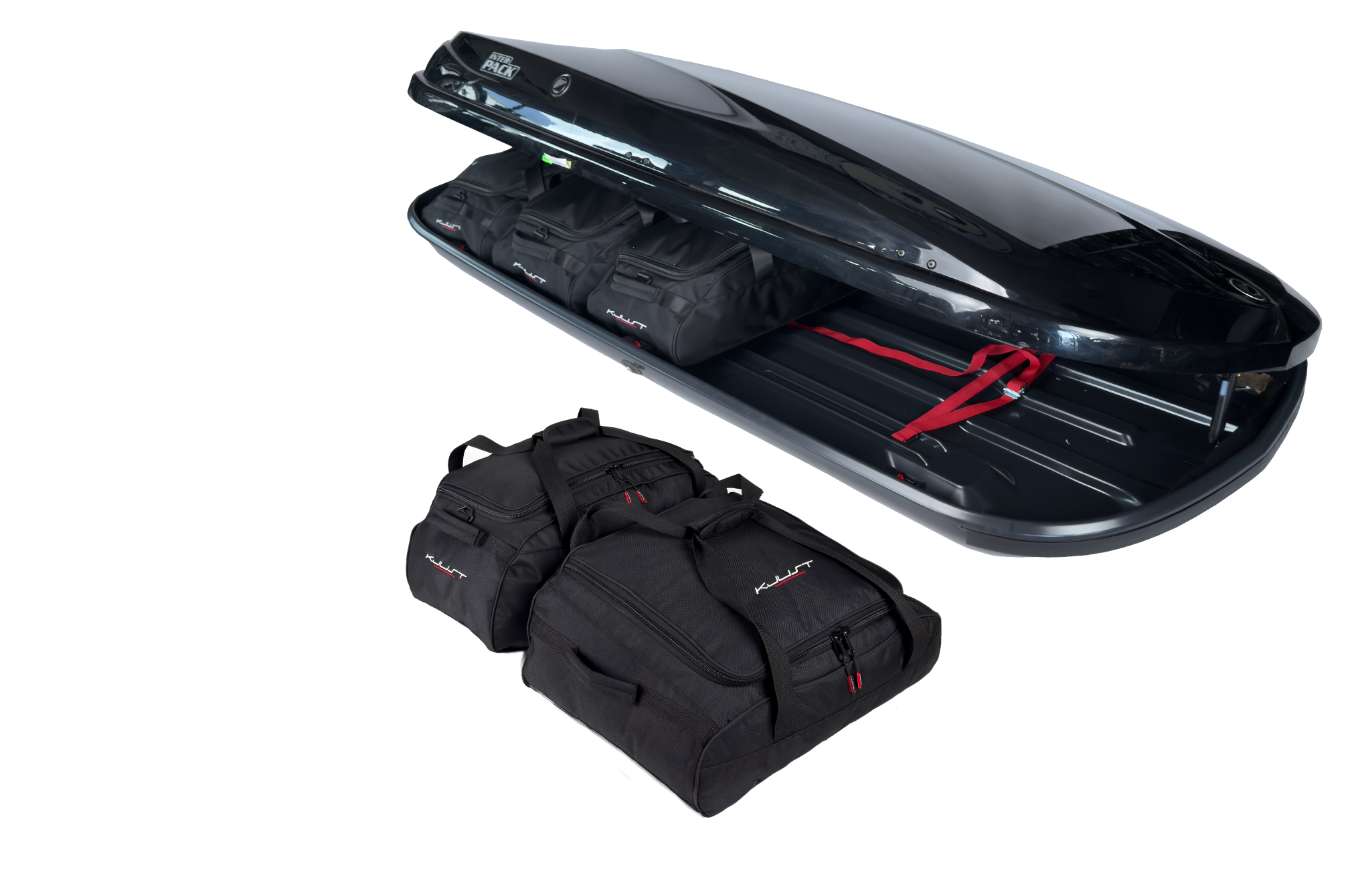 Torby KJUST do boksu dachowego Interpack Zenith 8.6 — komplet toreb