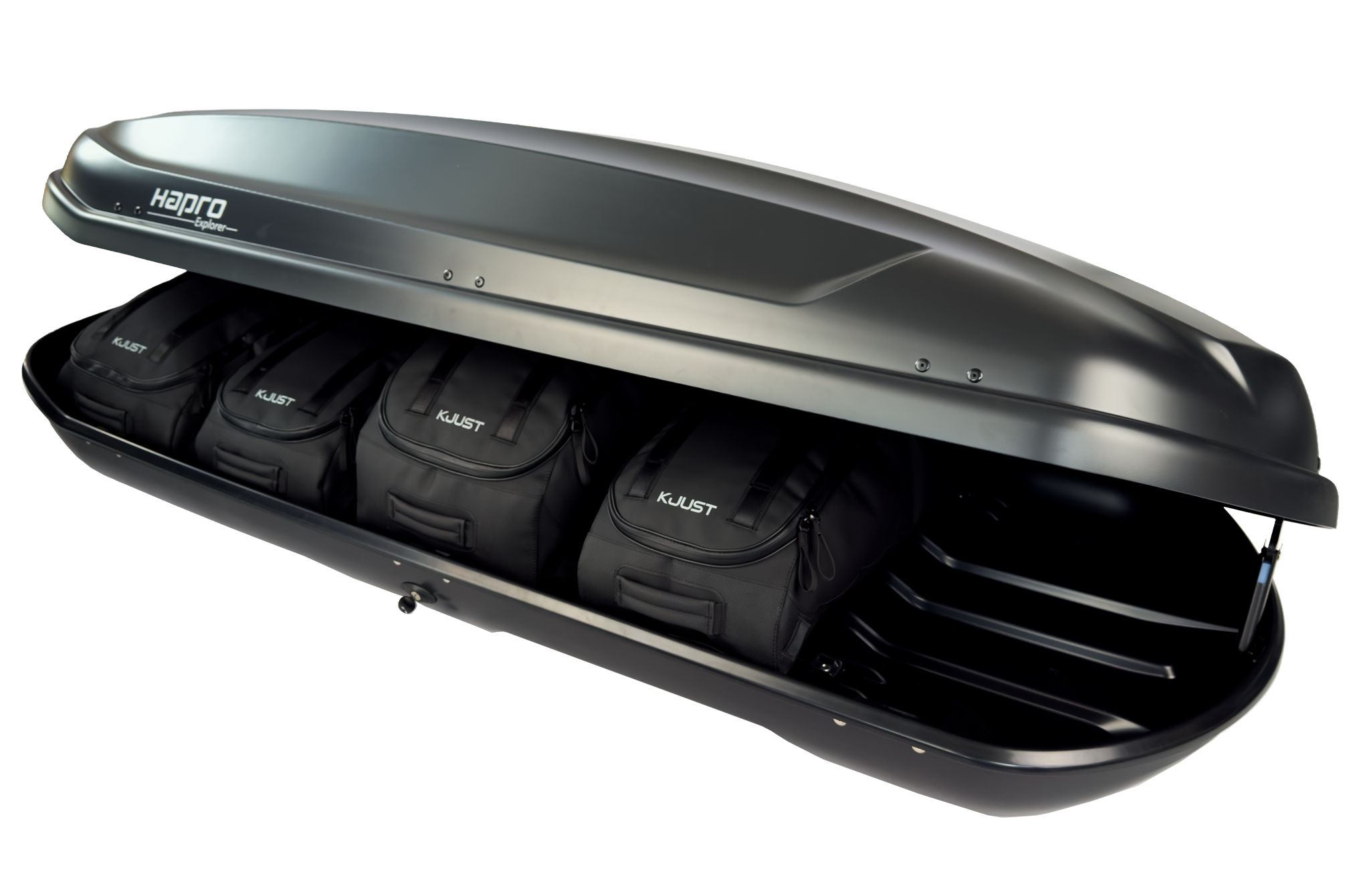 Torby KJUST PRO do boksu dachowego Hapro Explorer 400 — torba czołowa