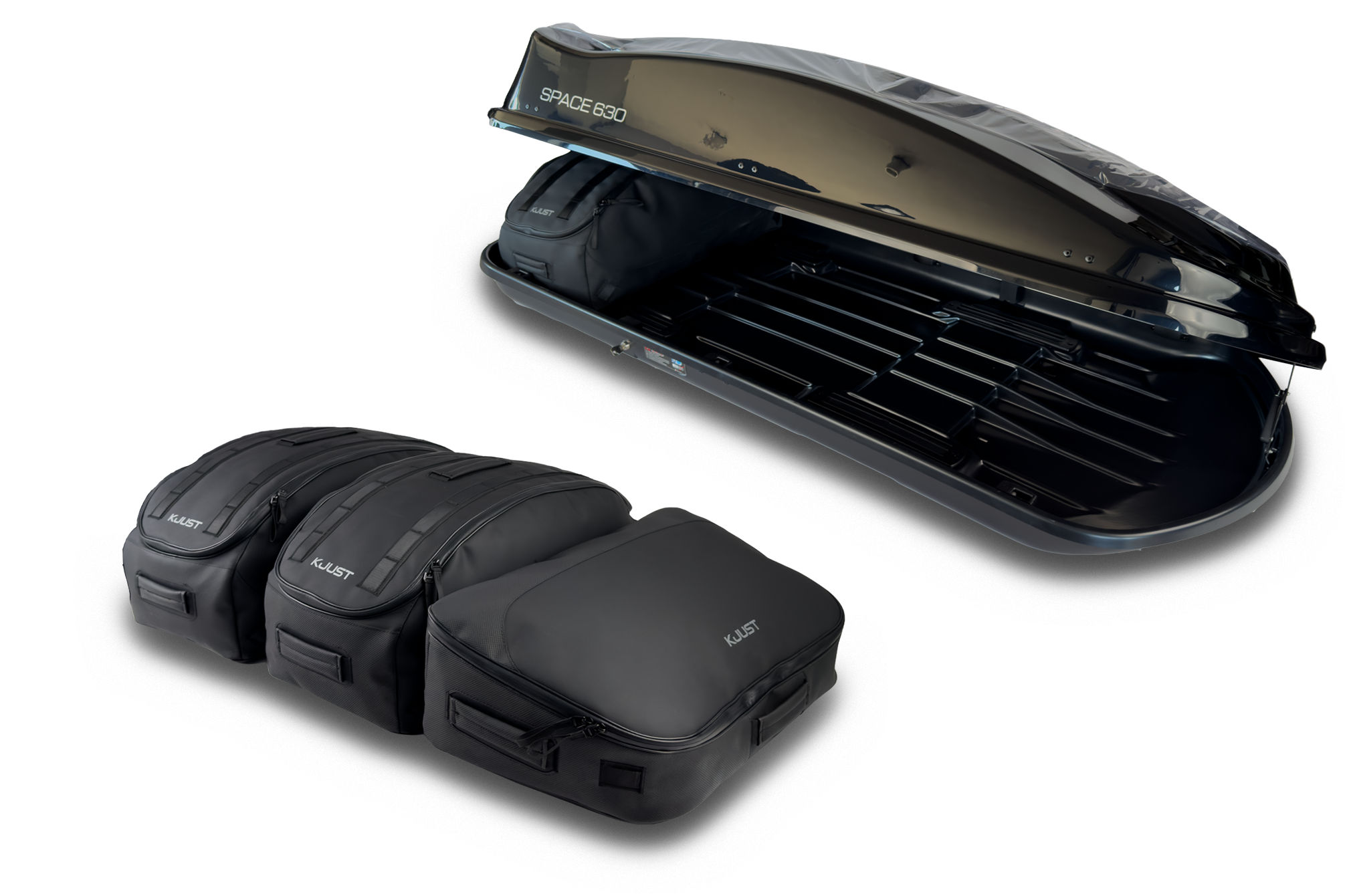 Torby KJUST PRO do boksu dachowego LevUp Space 630 — komplet toreb