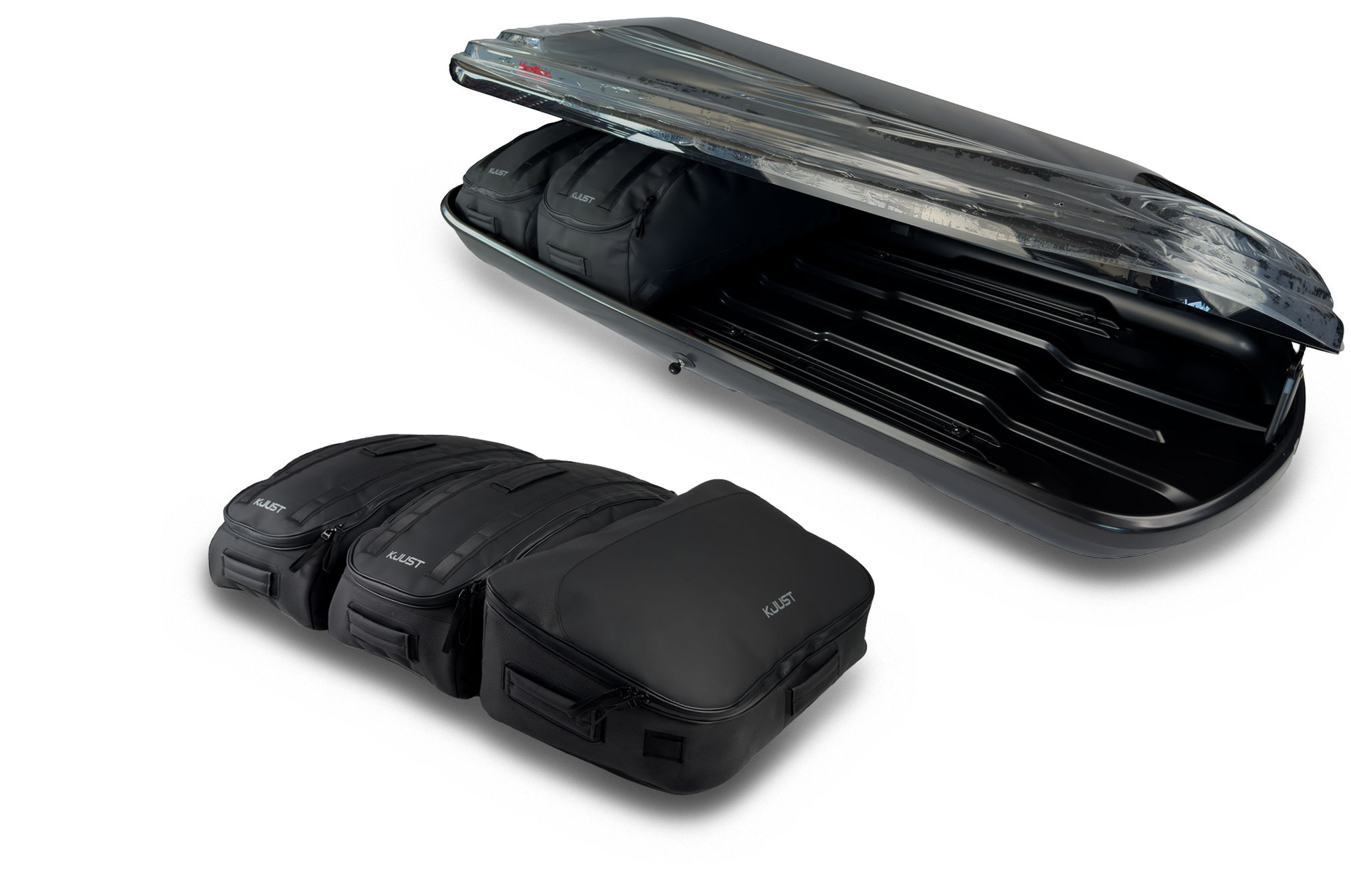 Torby KJUST PRO do boksu dachowego Mont Blanc Altitude 450 — komplet toreb