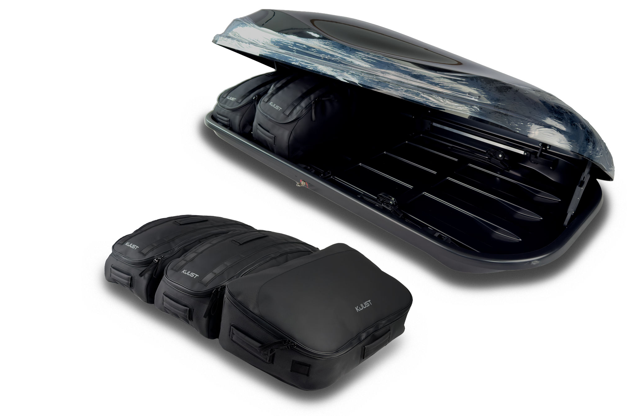 Torby KJUST PRO do boksu dachowego Taurus Altro 500 — komplet toreb